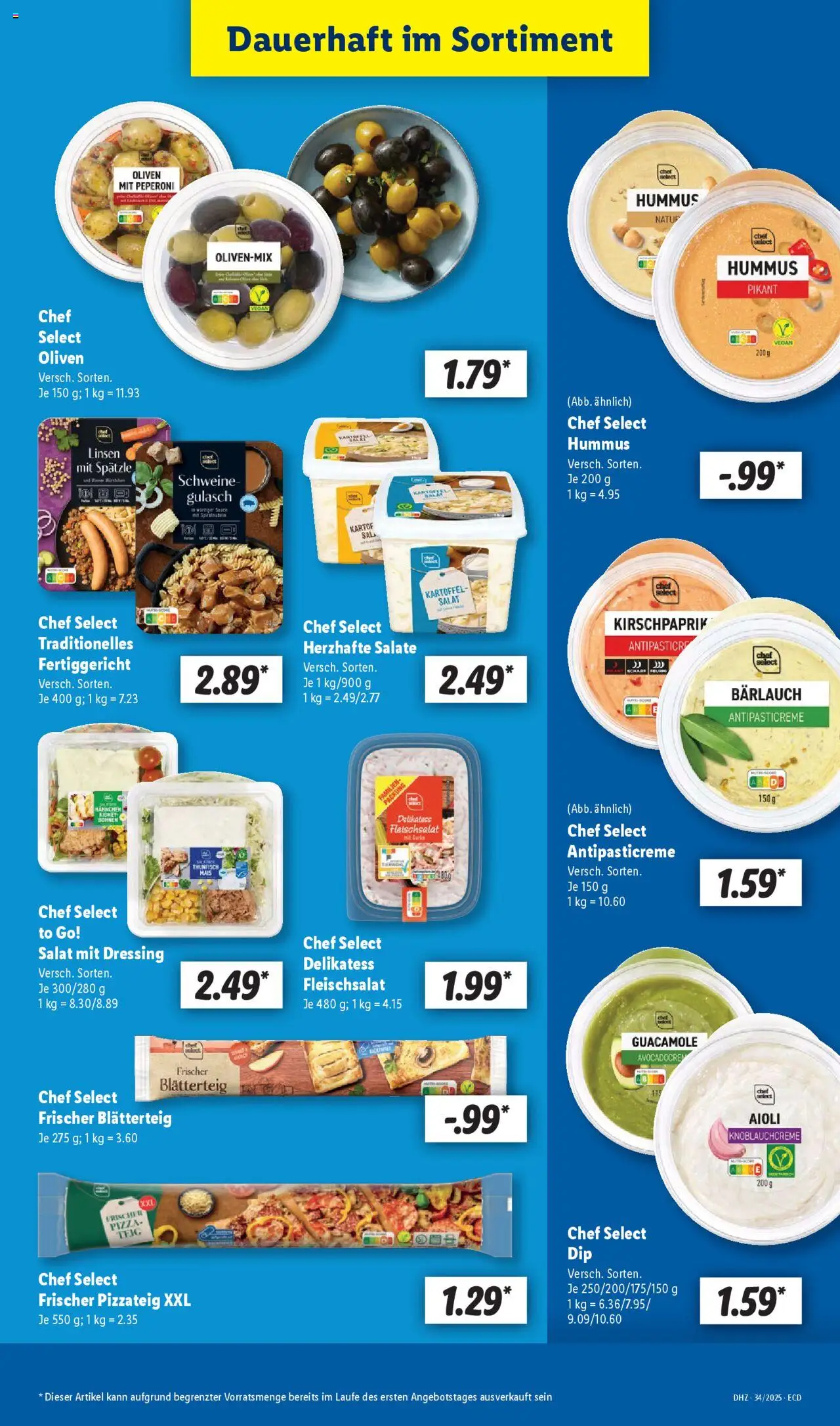 Lidl Prospekt 	 - gültig ab dem 18.08.2025 | Seite: 17 | Produkte: Dressing, Gulasch, Pizza, Salat