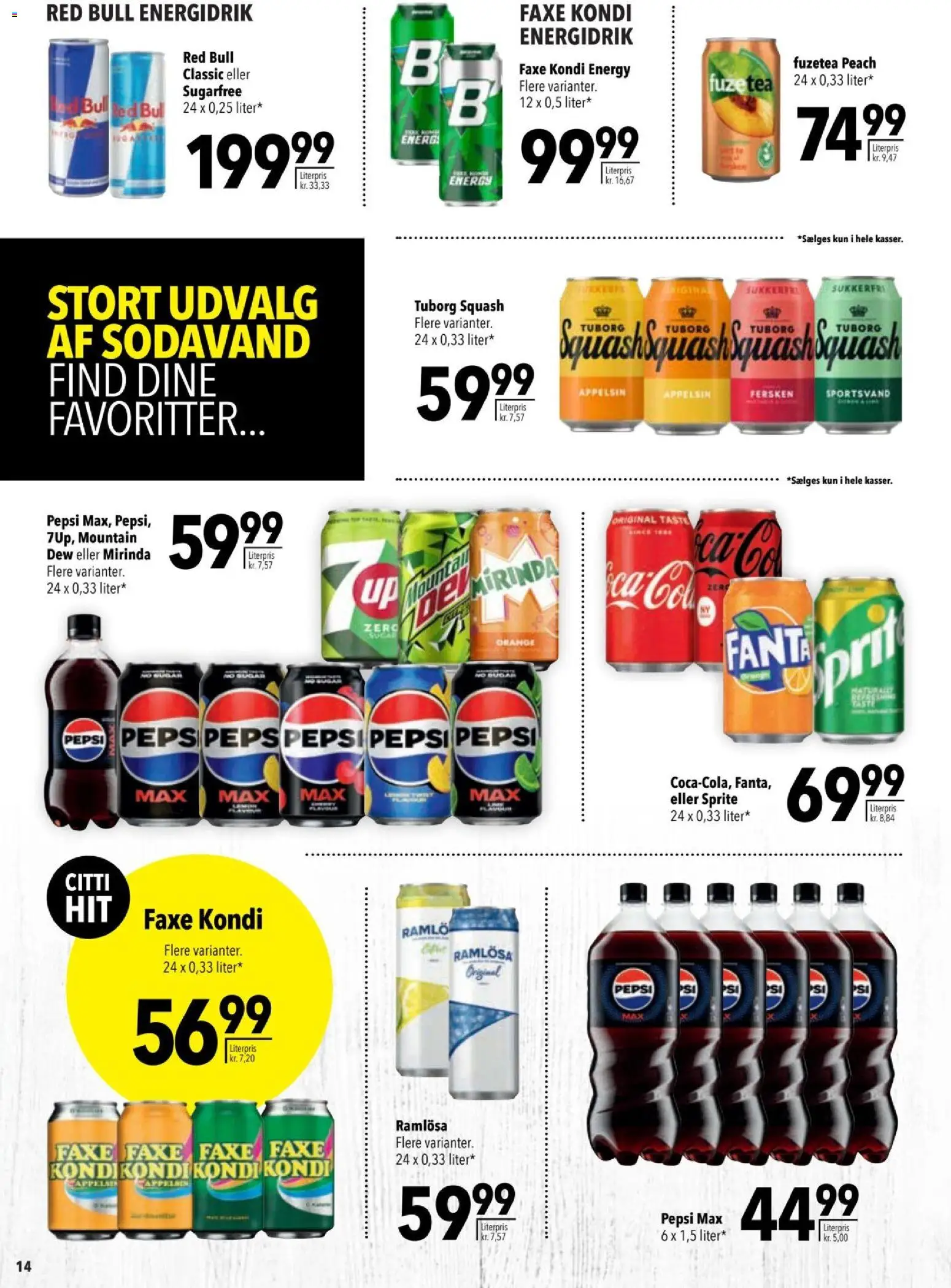 CITTI tilbudsavis – gyldig fra 26.11.2025 | Side: 14 | Produkter: Squash, Faxe Kondi, Pepsi, Pepsi Max