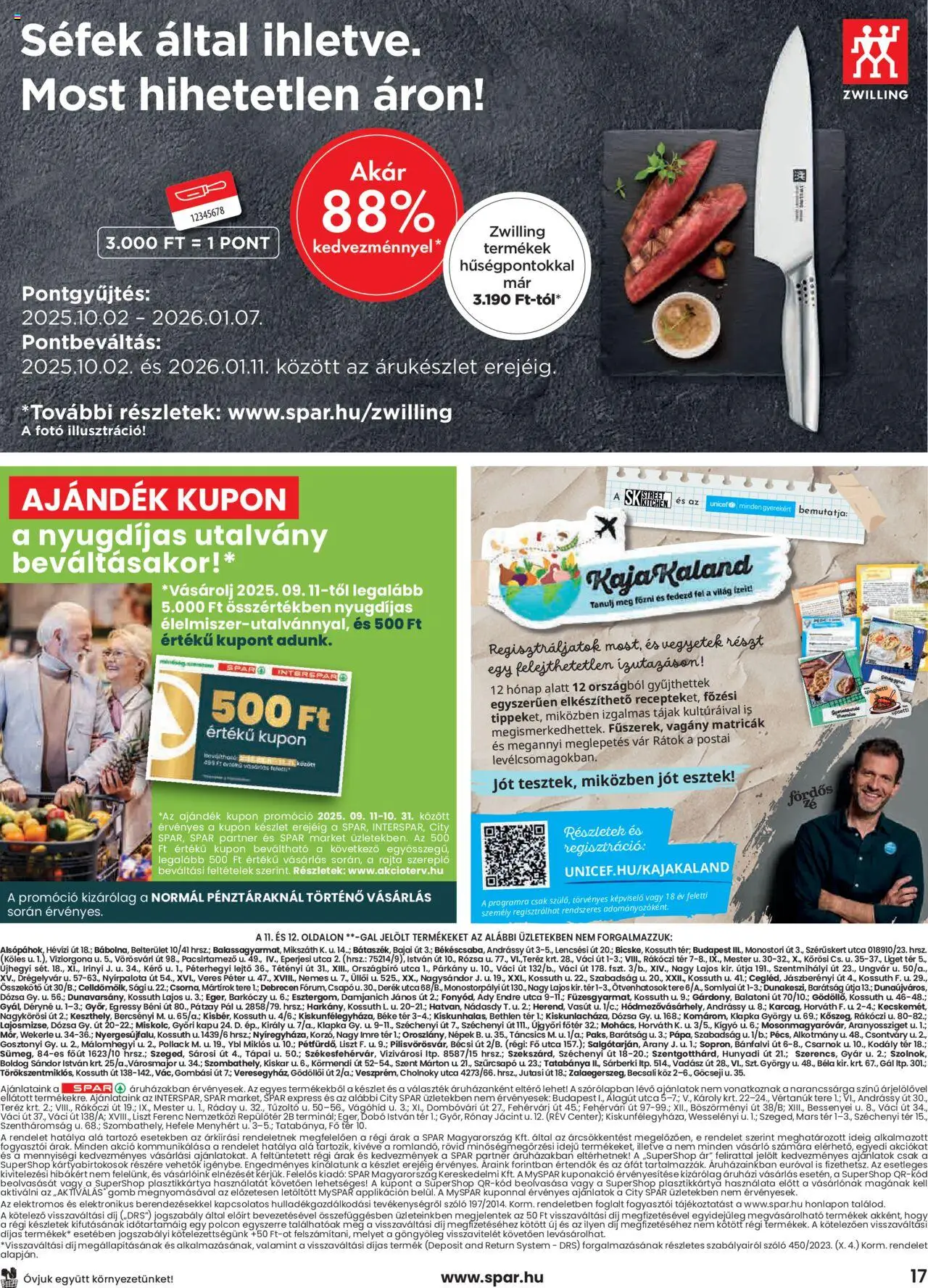 Spar akciós ujság - amely érvényes a következő dátumtól: 02.10.2025 | Oldal: 17 | Termékek: Szőlő, Kapu