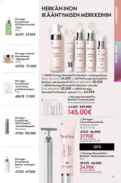Oriflame-mainoslehti voimassa 01.04.2026 alkaen | Sivu: 37 | Tuotteet: Yövoide, Seerumi, Silmänympärysvoide