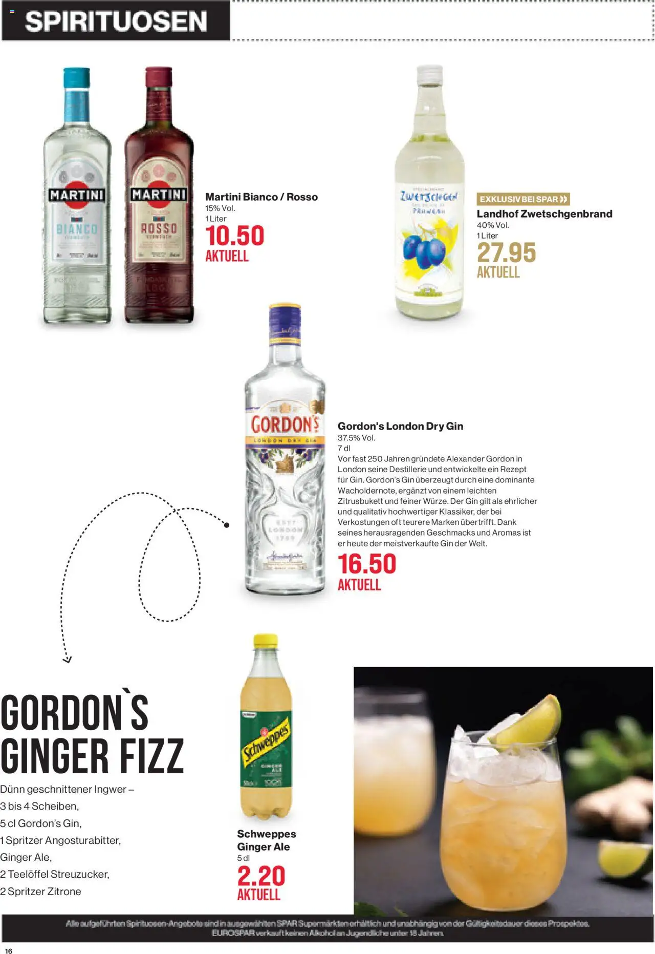 SPAR Aktionen – gültig ab 23.10.2025 | Seite: 16 | Produkte: Zwetschgen, Gin, Zitrone
