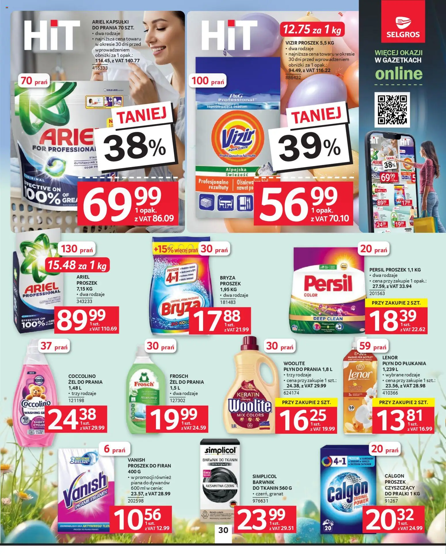 Selgros cash&carry gazetka od 19.03.2026 | Strona: 25 | Produkty: Calgon, Coccolino, Ariel, Kapsułki do prania