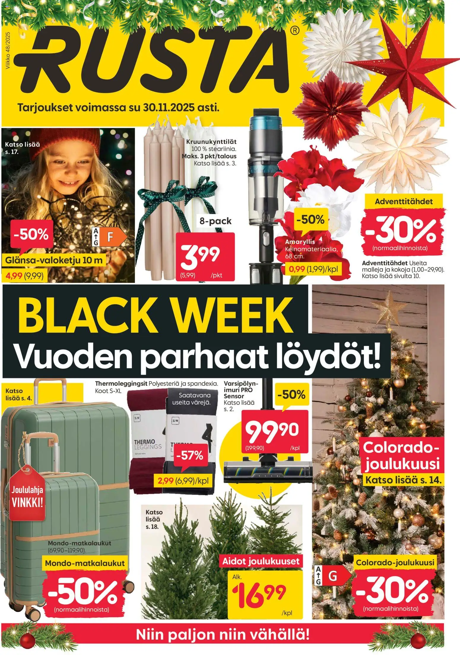 Rusta - Black Friday – voimassa 24.11.2025 alkaen | Sivu: 1 | Tuotteet: Imuri
