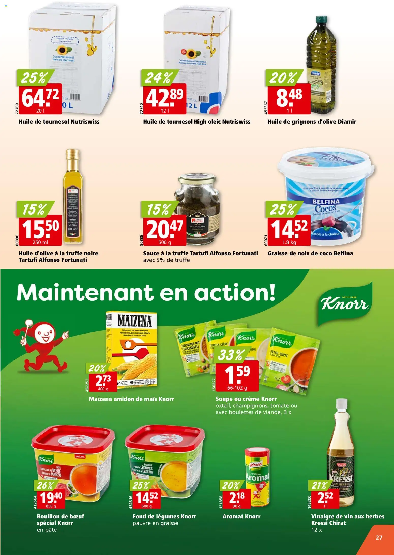 Aligro Aktionen Chavannes, Matran, Genève, Sion – gültig ab 23.02.2026 | Seite: 27 | Produkte: Creme