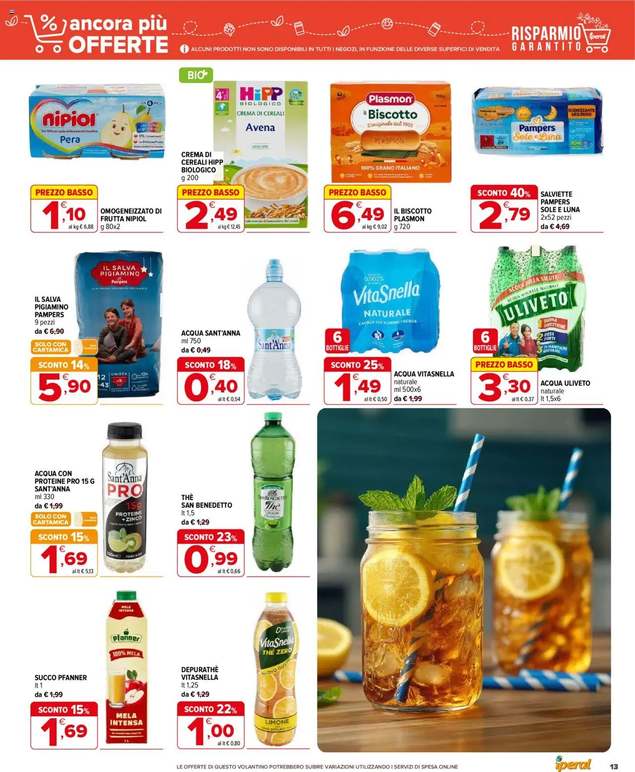 Volantino Iperal del 01.10.2025 | Pagina: 13 | Prodotti: Crema, Cereali, Limone, The