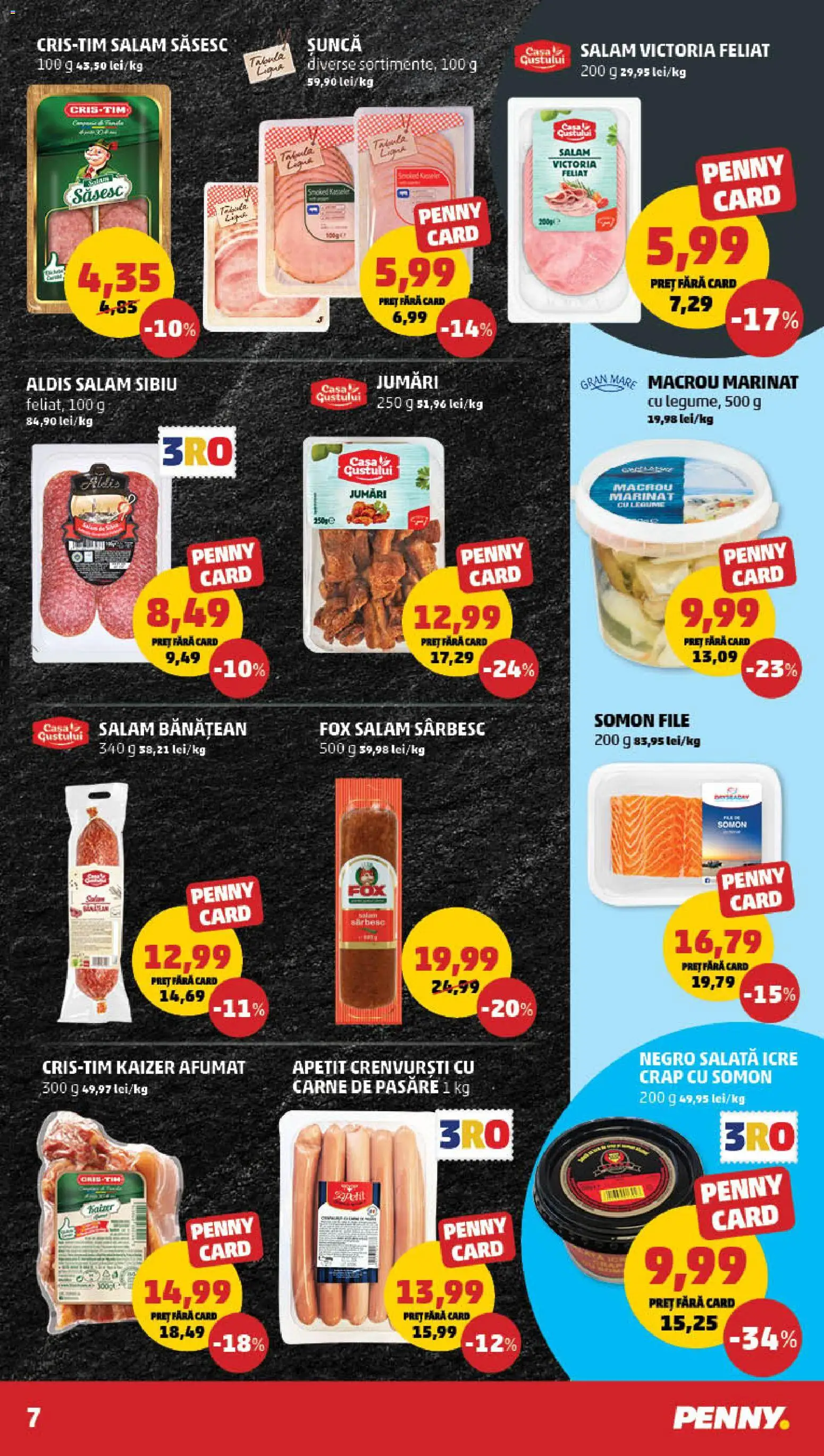 Noul catalog PENNY – valabil de la 21.01.2026 | Pagină: 7 | Produse: Crenvurști, Salam, Șuncă, Salată