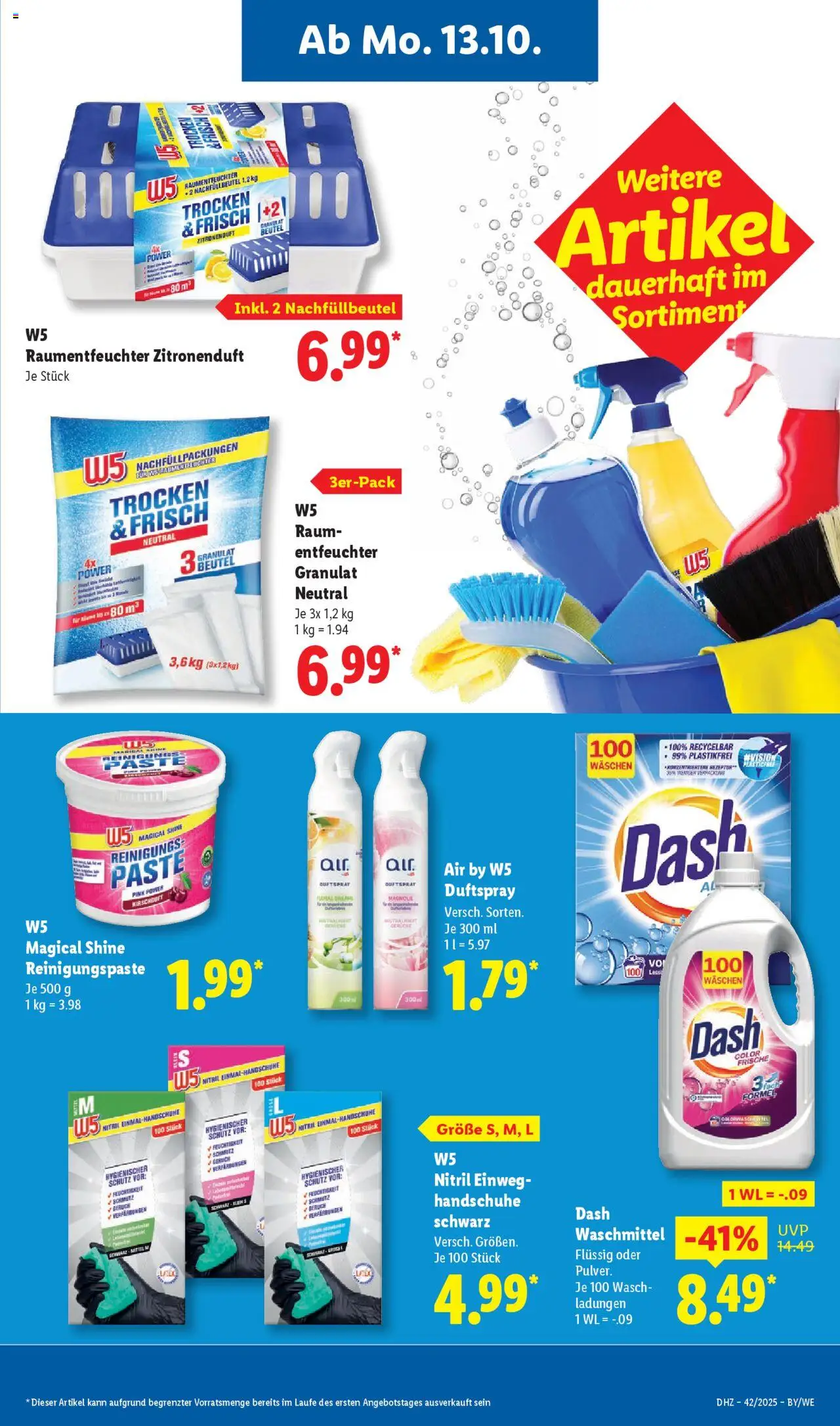 Lidl Prospekt Uffenheim – gültig ab 13.10.2025 | Seite: 25 | Produkte: Waschmittel, Handschuhe