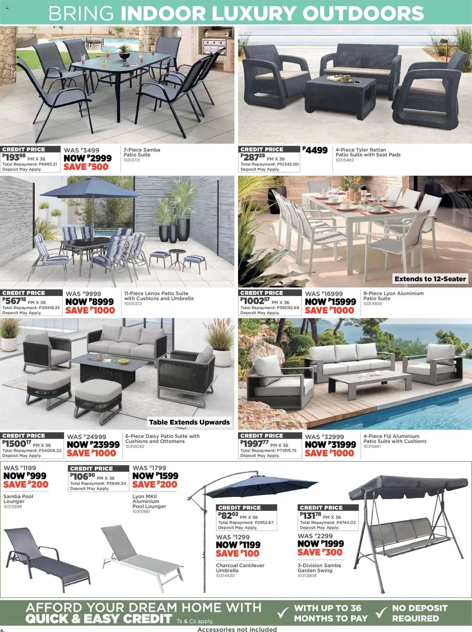 New House and Home catalogue – valid from 19.01.2026 | Page: 4 | Products: Umbrella, Table, Pads