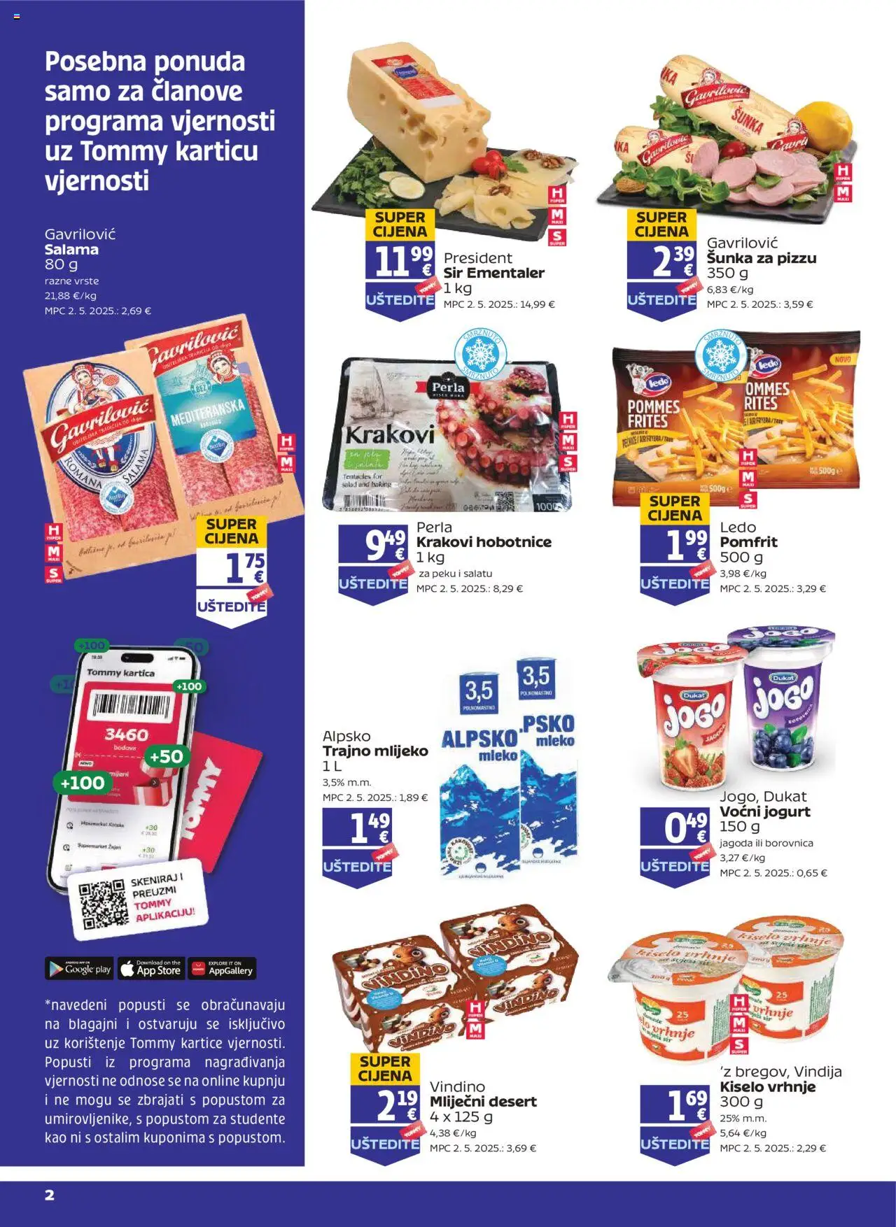 Tommy katalog | vrijedi od 16.10.2025 | Stranica: 1 | Proizvodi: Mlijeko, Jogurt, Voćni jogurt, Ledo