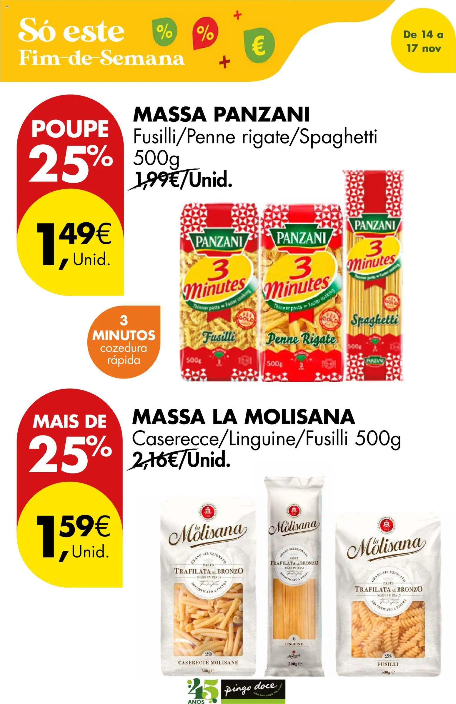Pingo Doce Poupe este Fim de Semana │ válido de 14.11.2025 | Página: 16 | Produtos: Massa
