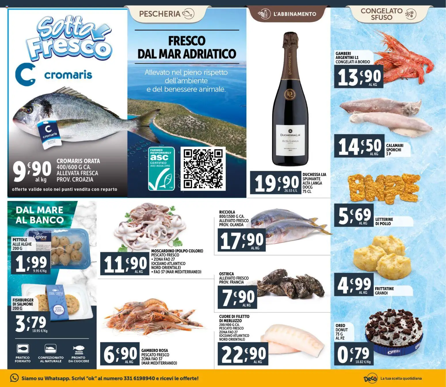 Volantino Decò del 23.02.2026 | Pagina: 7 | Prodotti: Pollo, Polpo, Calamari, Spumante