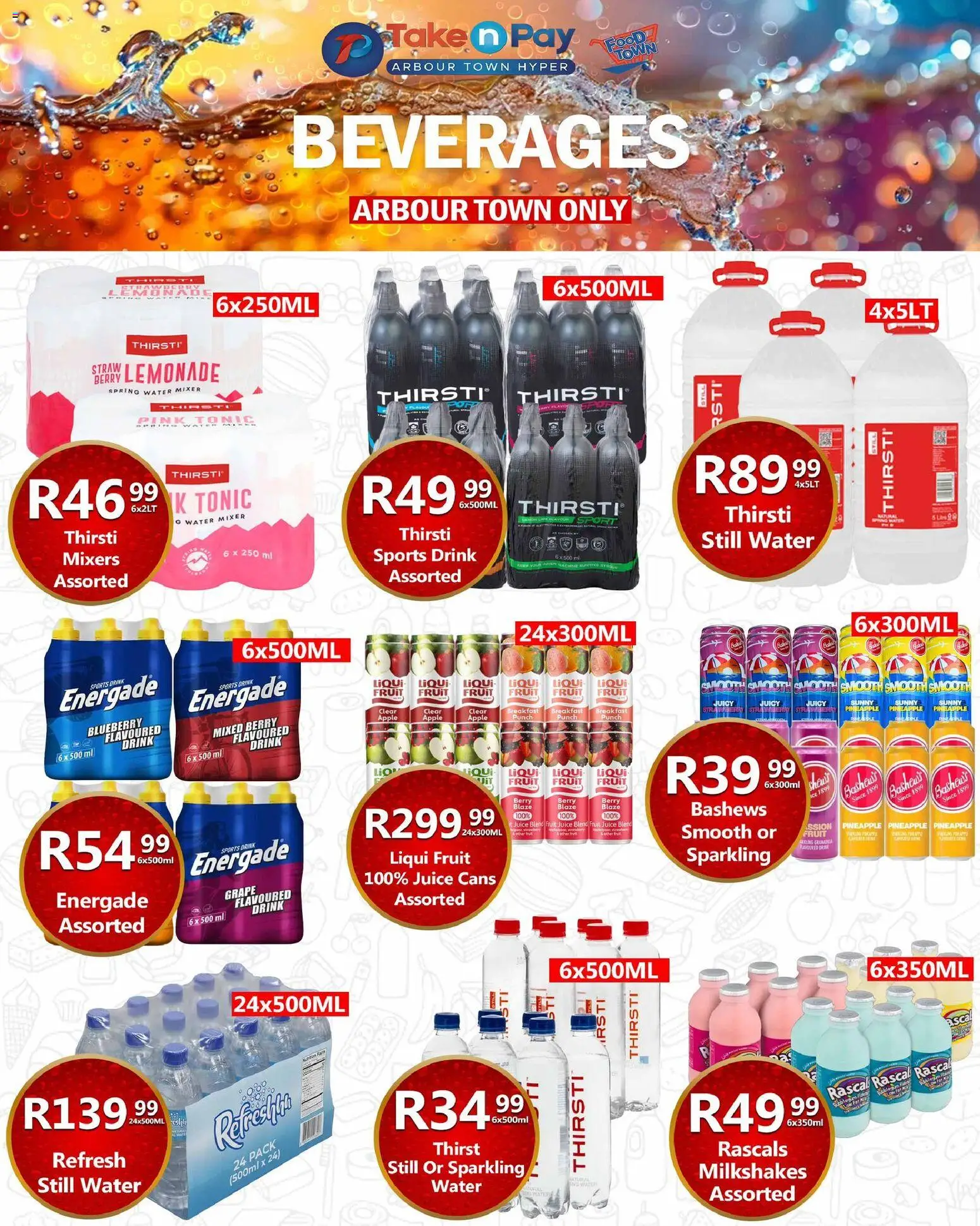 New Take n Pay catalogue – valid from 20.04.2026 | Page: 35 | Products: Mixer, Tonic, Pineapple, Water