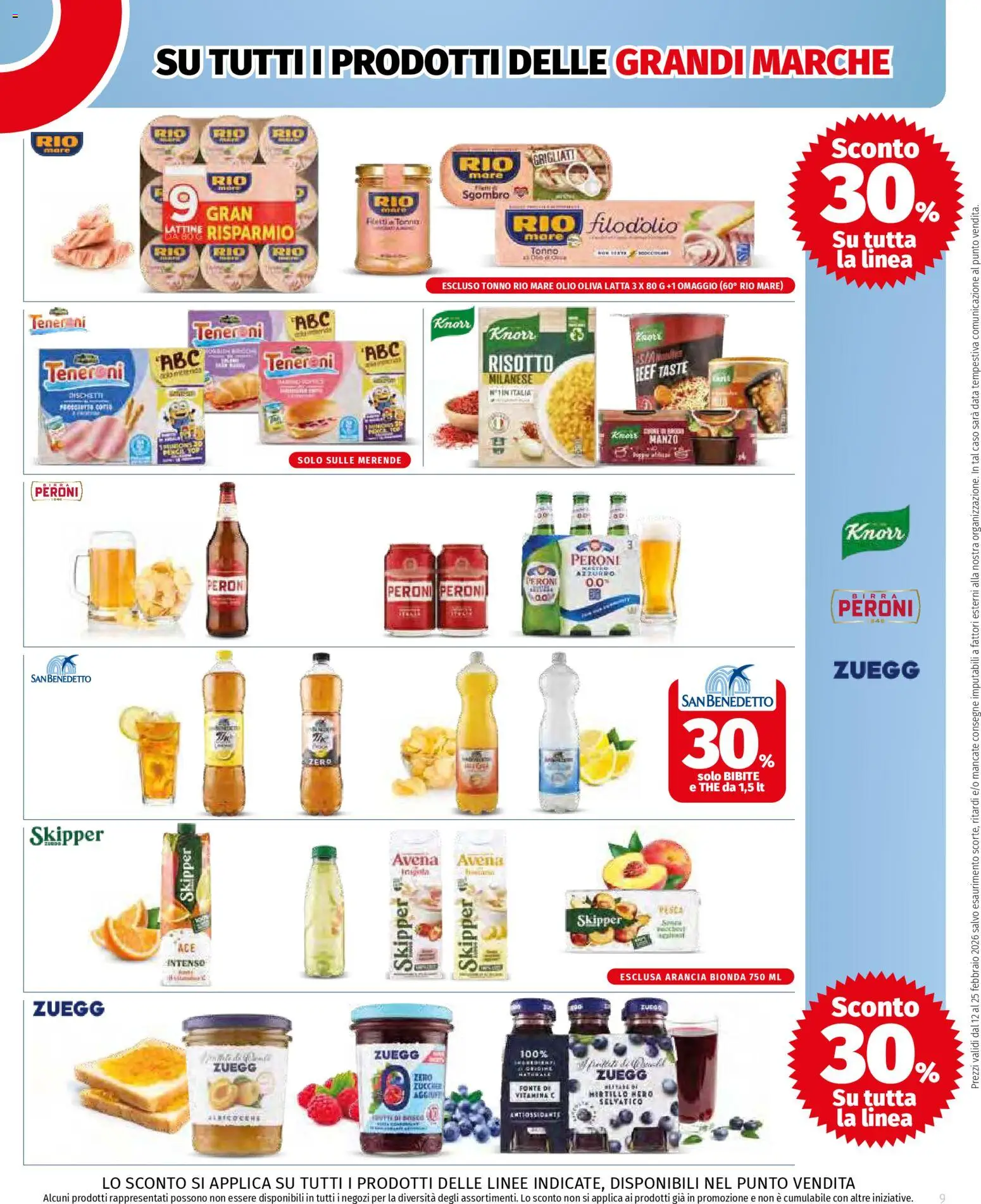 Volantino COOP del 12.02.2026 | Pagina: 9 | Prodotti: Pesca, The, Bibite, Arancia