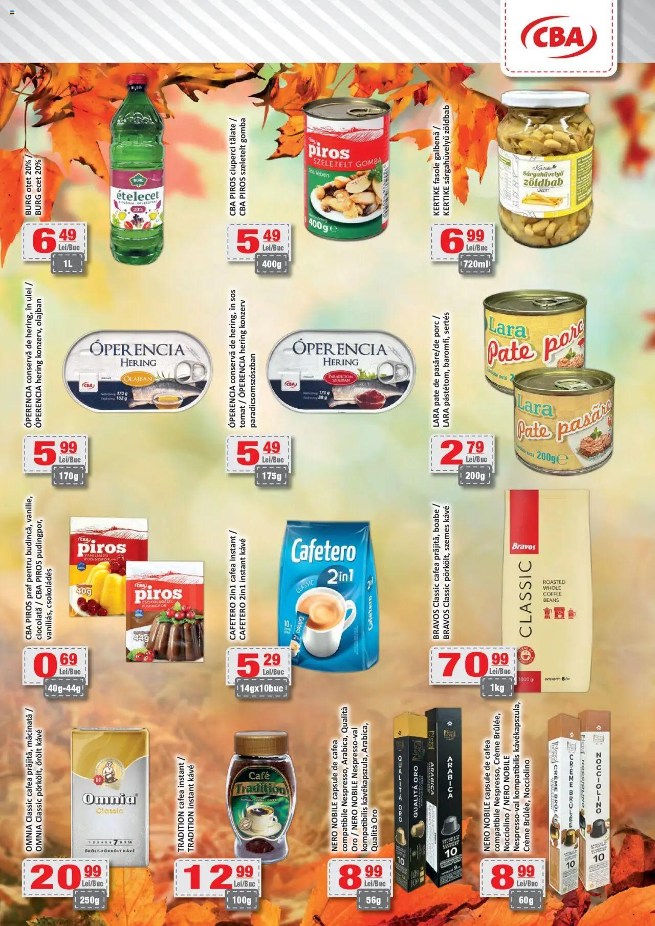 Noul catalog CBA – valabil de la 10.10.2025 | Pagină: 6 | Produse: Pate, Ciuperci, Cafea, Ciocolată