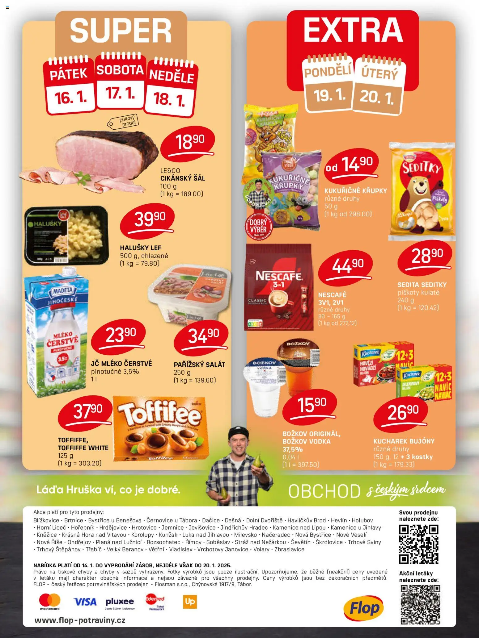 Flop leták od 14.01.2026 | Strana: 12 | Produkty: Salát, Nescafé, Božkov, Kostky