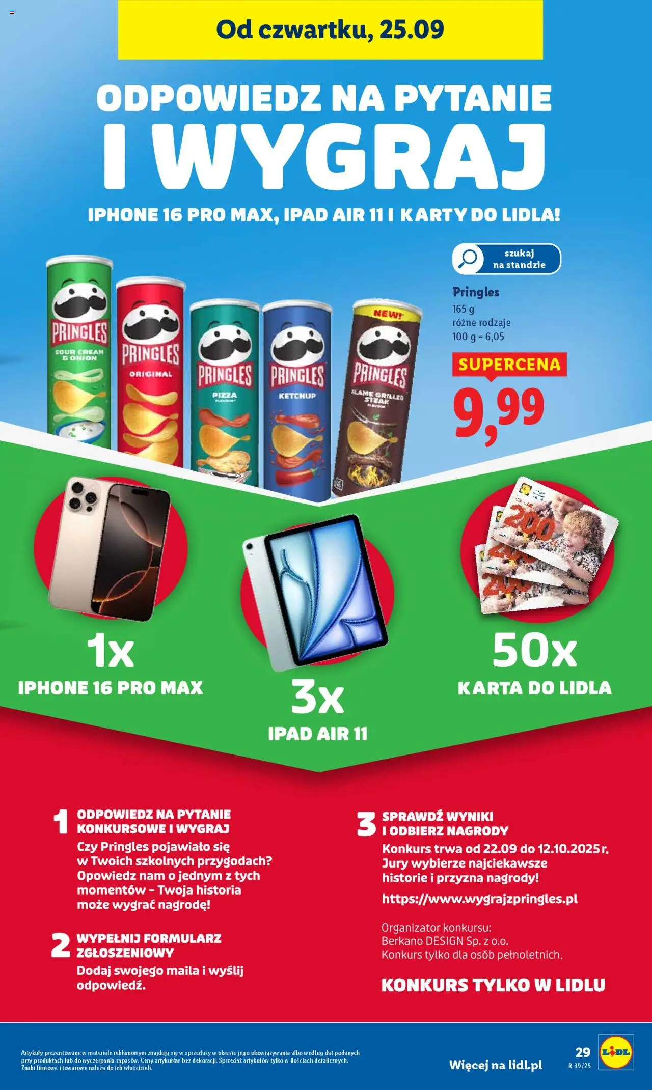 Lidl Gazetka od 25.09.2025 | Strona: 33 | Produkty: Karta, Tablet, Ketchup, Pizza