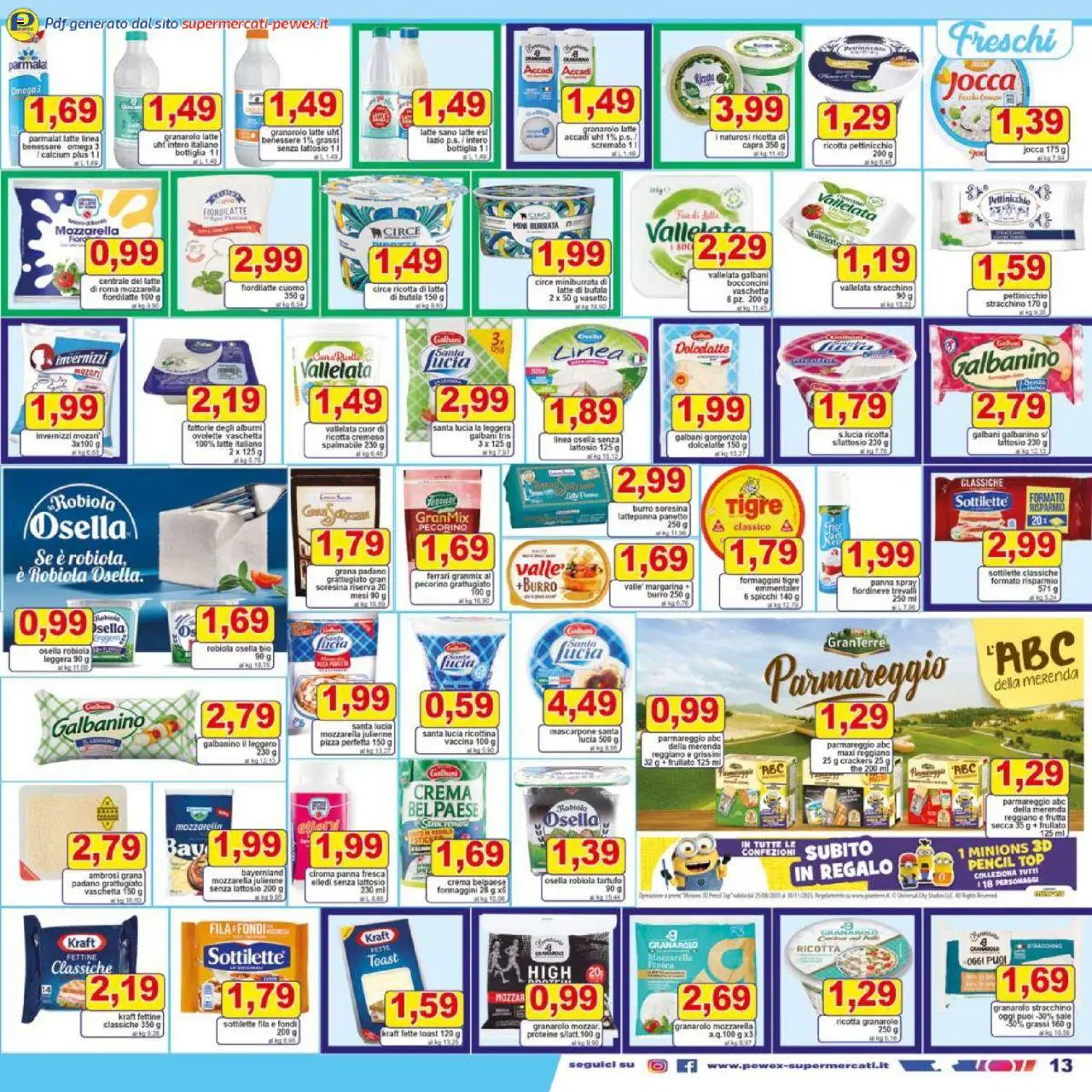Volantino Pewex del 17.09.2025 | Pagina: 13 | Prodotti: Crema, Frutta, Burro, Stracchino