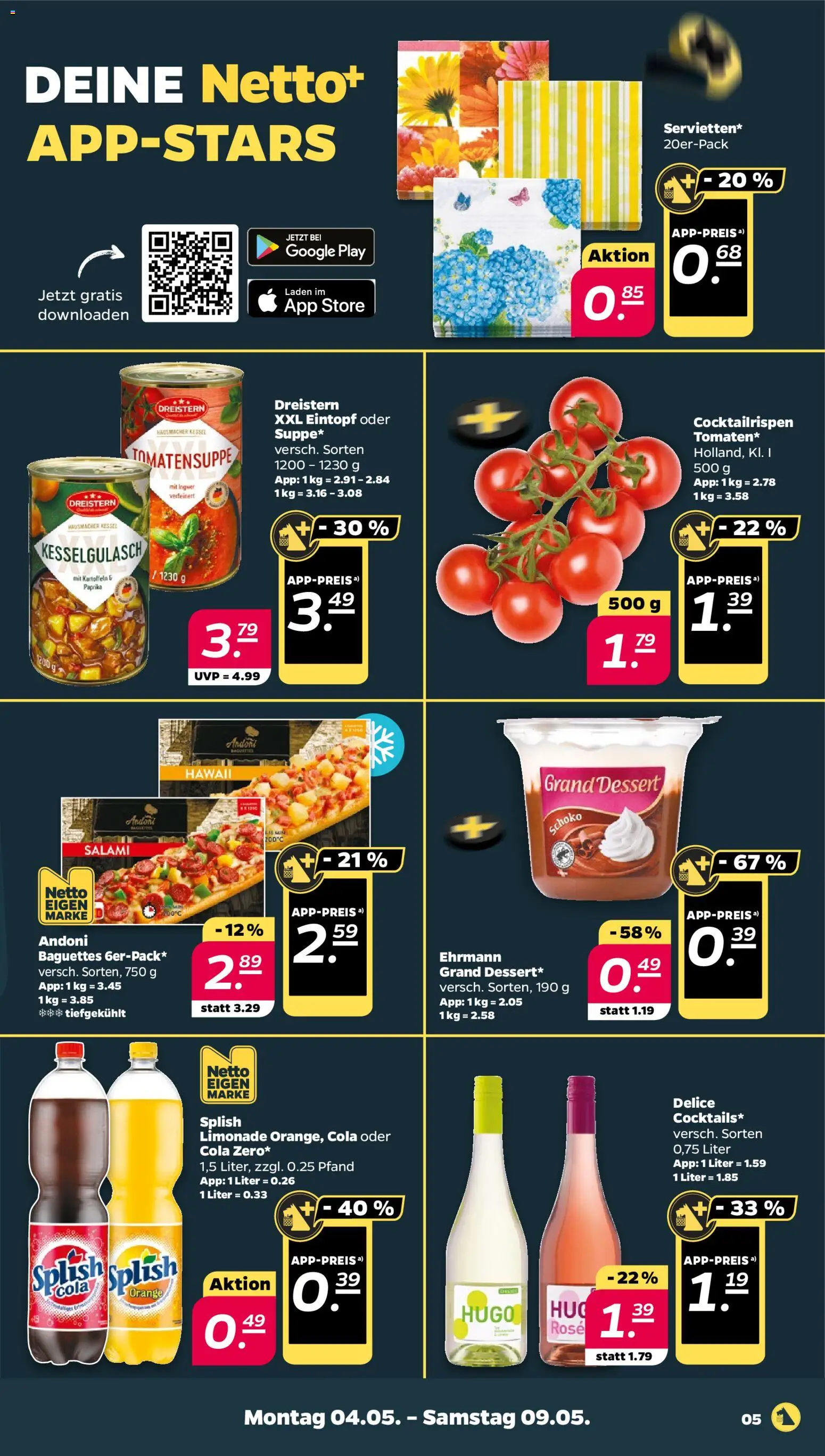 Netto Prospekt 	 – gültig ab 04.05.2026 | Seite: 5 | Produkte: Limonade, Kartoffeln, Paprika, Salami