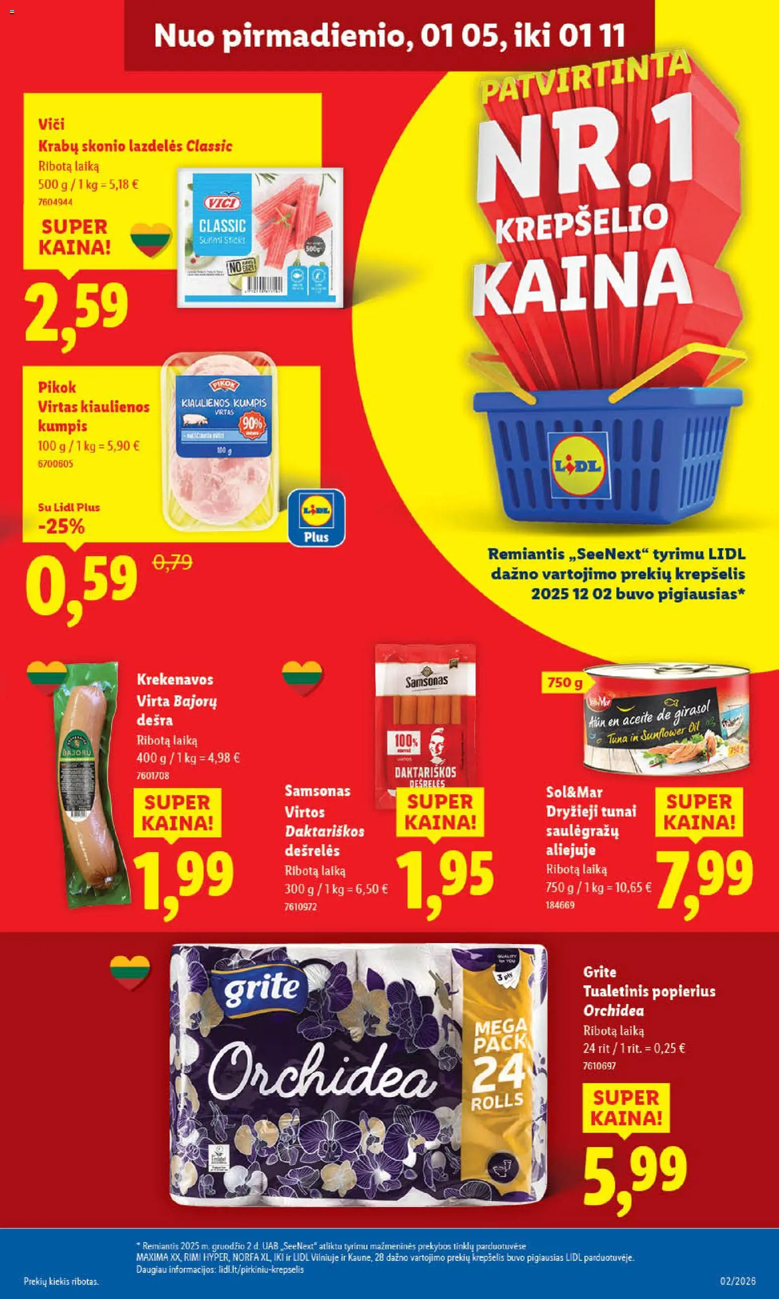 LIDL akcijos nuo 05.01.2026 | Puslapis: 13 | Prekių: Pupelės, Krepšelis, Arbata, Traškučiai