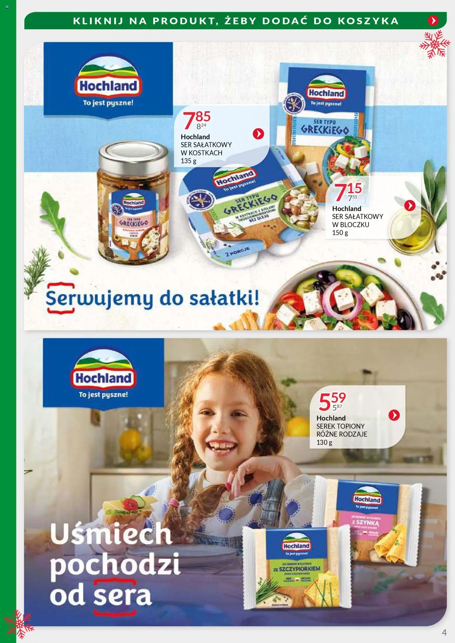 Eurocash Gazetka - Oferta Handlowa MR Południowy Wschód od 24.11.2025 | Strona: 4 | Produkty: Serek, Szynka, Ser, Ser typu greckiego