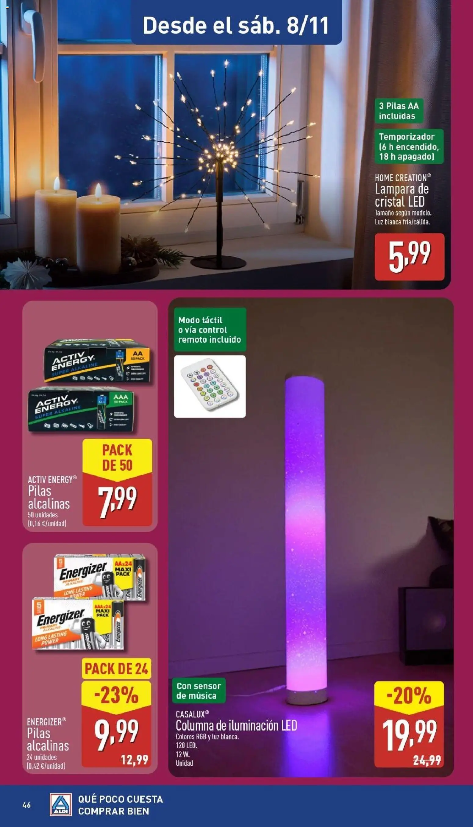 Aldi folleto Península │ válido desde el 03.11.2025 | Página: 46 | Productos: Κοσμήματα, Galette de chaise, Lámpara