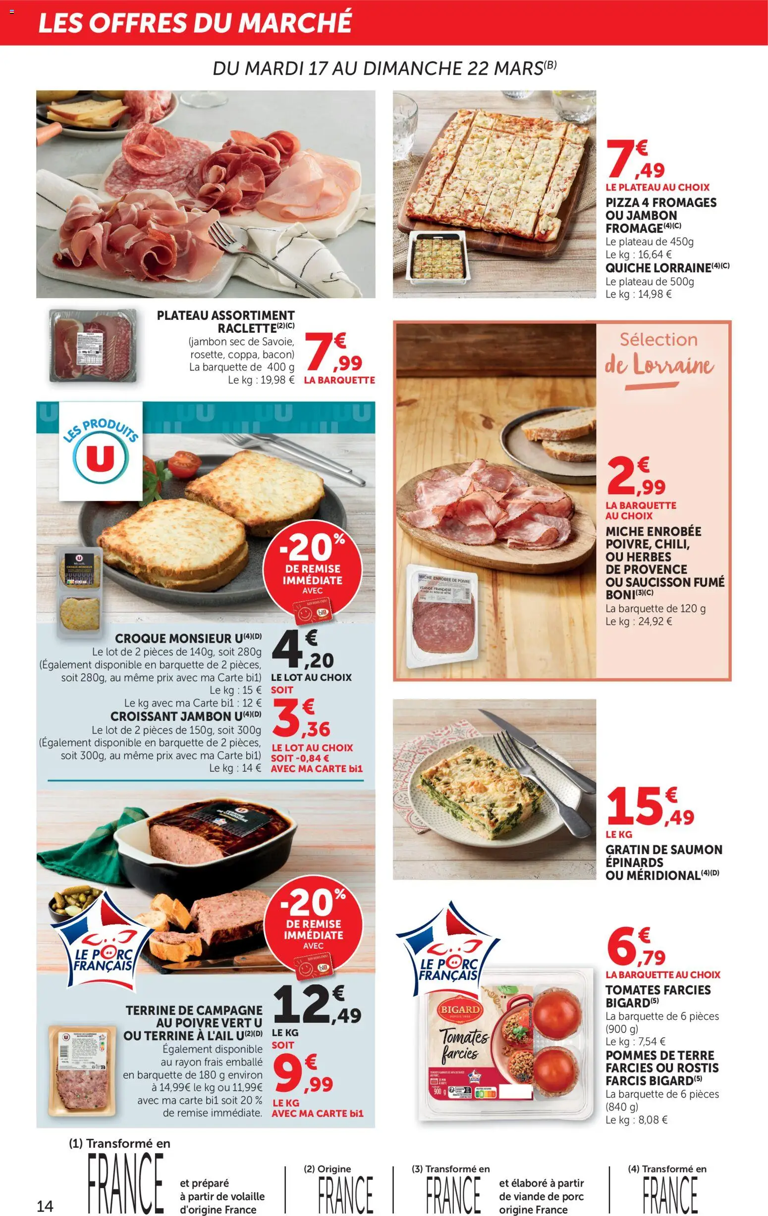 {H1} | Page: 14 | Produits: Saucisson, Poivre, Porc, Pommes