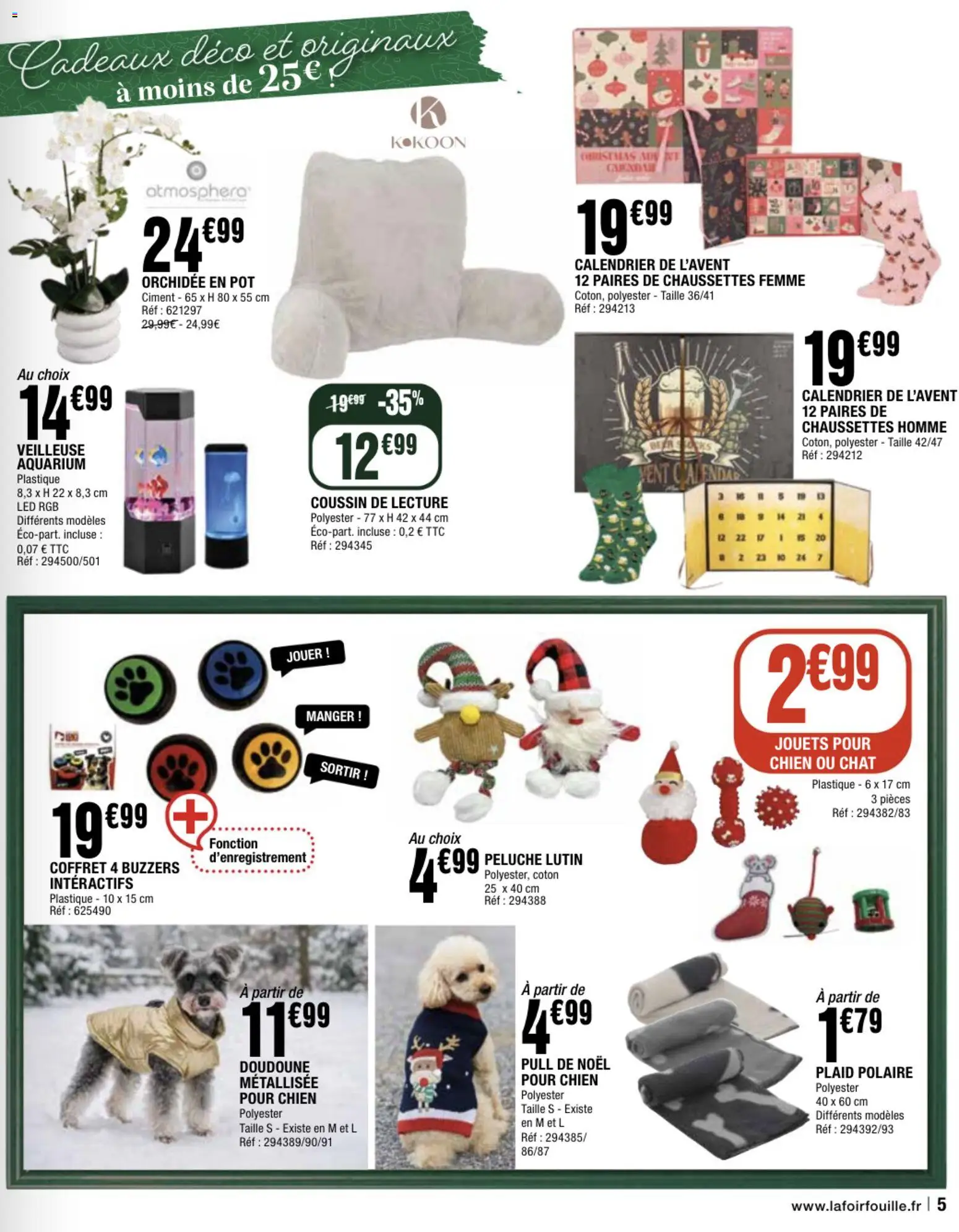 {H1} | Page: 5 | Produits: Calendrier de l'avent, Orchidée, Pull, Pull de noel