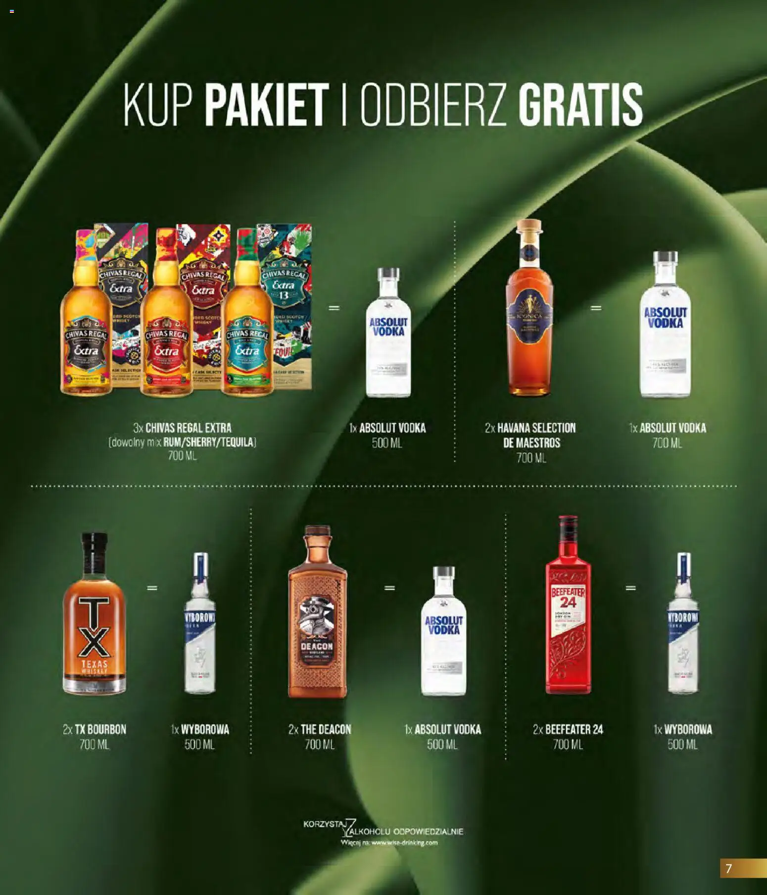Eurocash gazetka - Horeca od 01.04.2026 | Strona: 7 | Produkty: Chivas Regal, Bourbon, Beefeater, Vodka