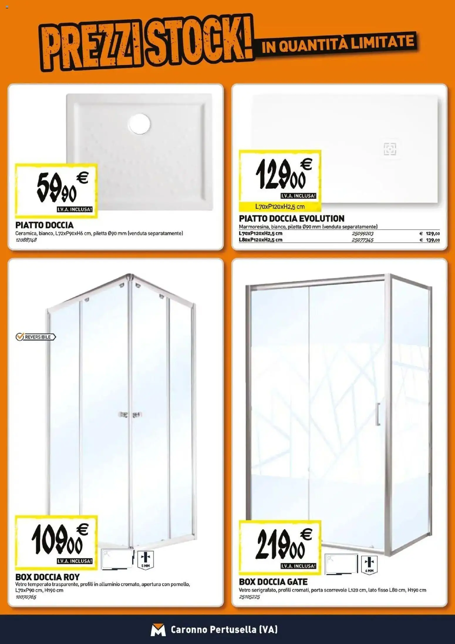 Volantino TECNOMAT del 26.03.2026 | Pagina: 2 | Prodotti: Box doccia, Piatto, Alluminio, Doccia