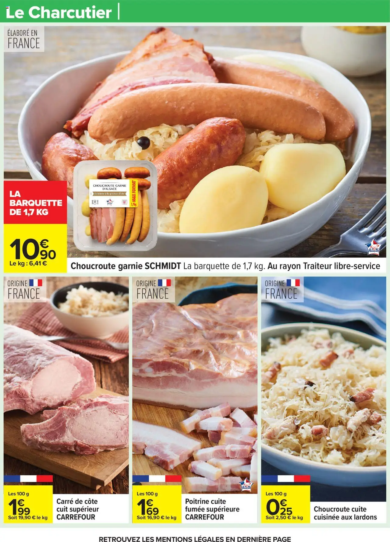 {H1} | Page: 17 | Produits: Lardons, Choucroute cuite