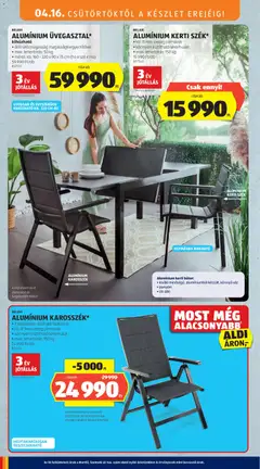 Aldi akciós újság - amely érvényes a következő dátumtól: 16.04.2026 | Oldal: 26 | Termékek: Kerti szék, Szék, Kerti bútor, Dekoráció