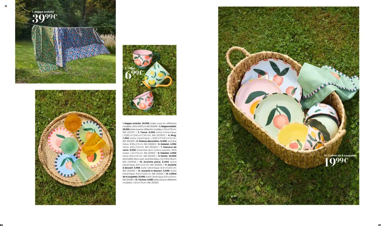 {H1} | Page: 44 | Produits: Plateau, Nappe