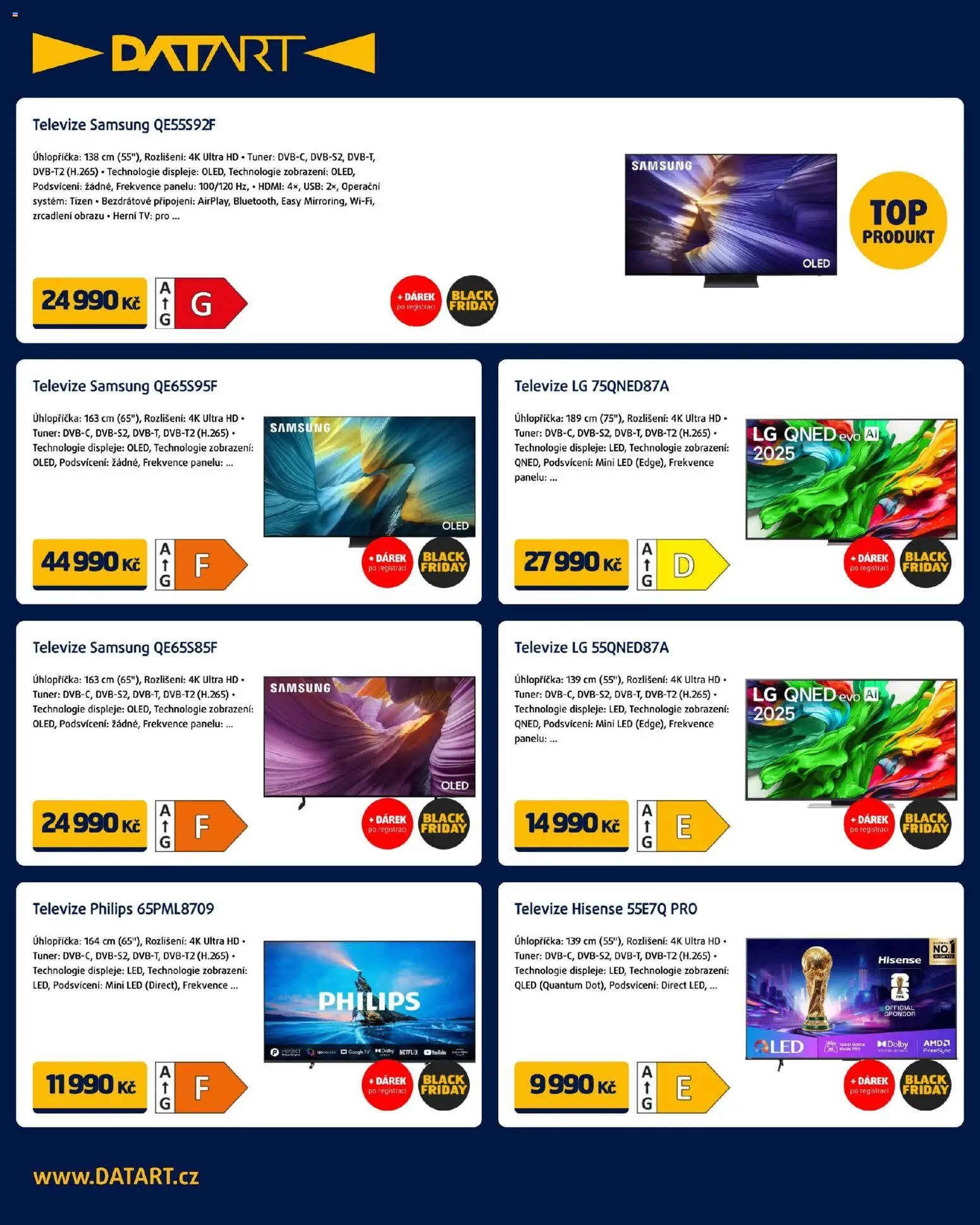 Datart Black Friday od 10.11.2025 | Strana: 6 | Produkty: Tv, Samsung, Televize, LED