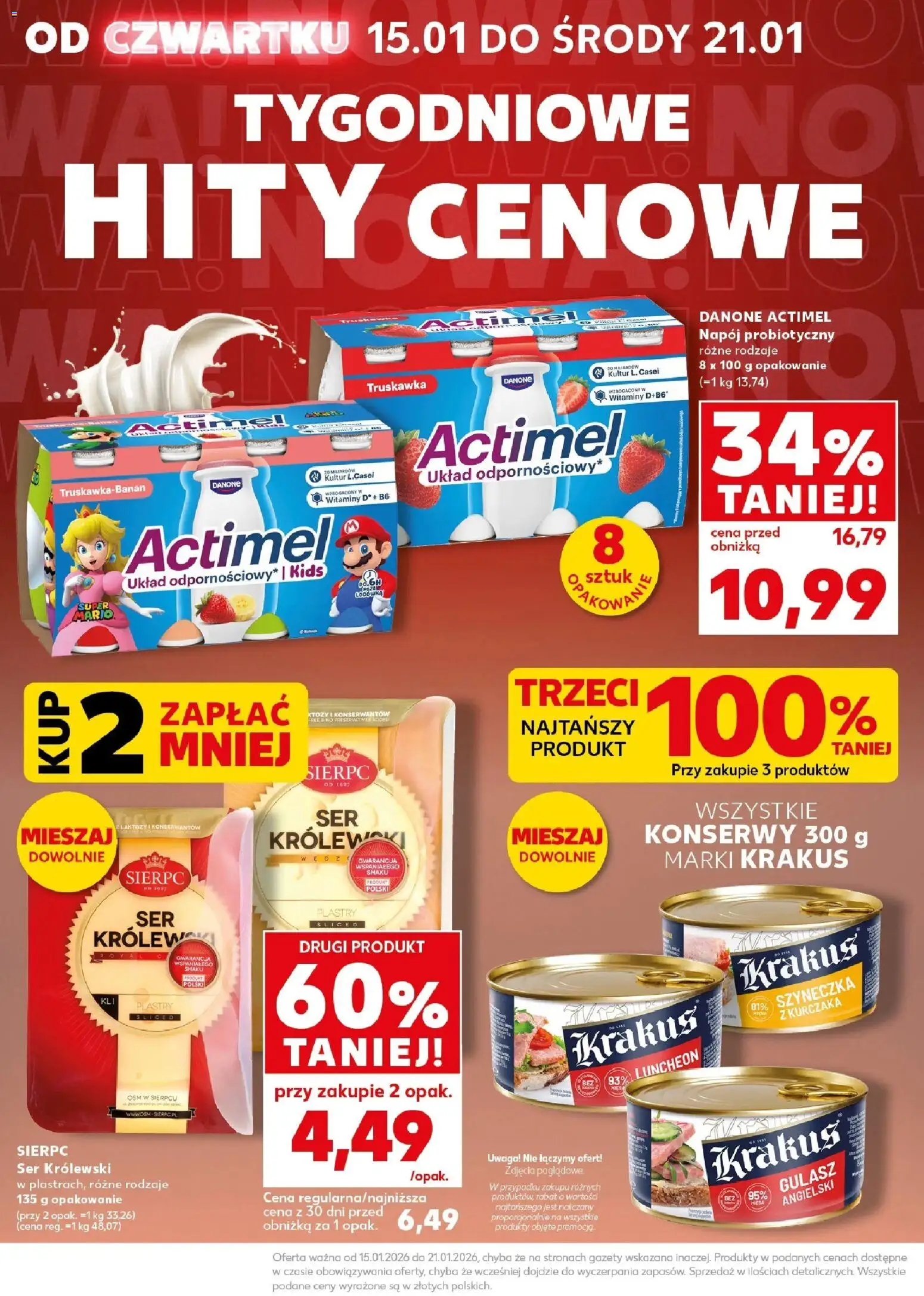Kaufland gazetka - Super Sobota od 17.01.2026 | Strona: 4 | Produkty: Lodówka, Ser, Gulasz