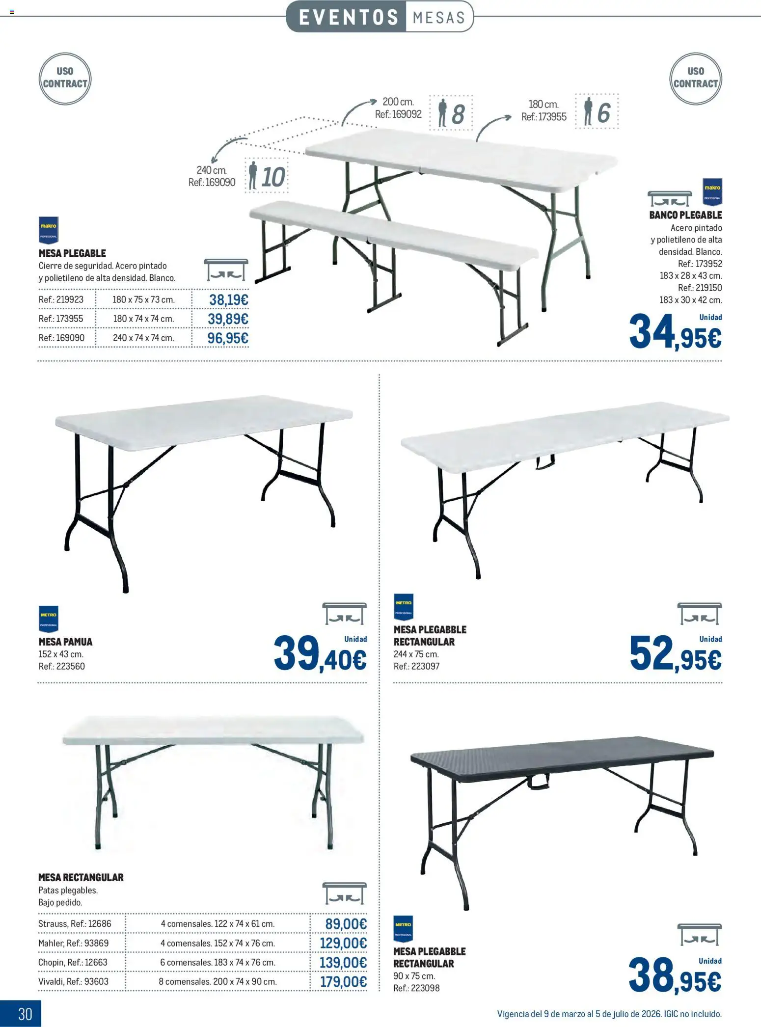 Makro - Especial Terrazas Canarias │ válido desde el 09.03.2026 | Página: 30 | Productos: Mesa
