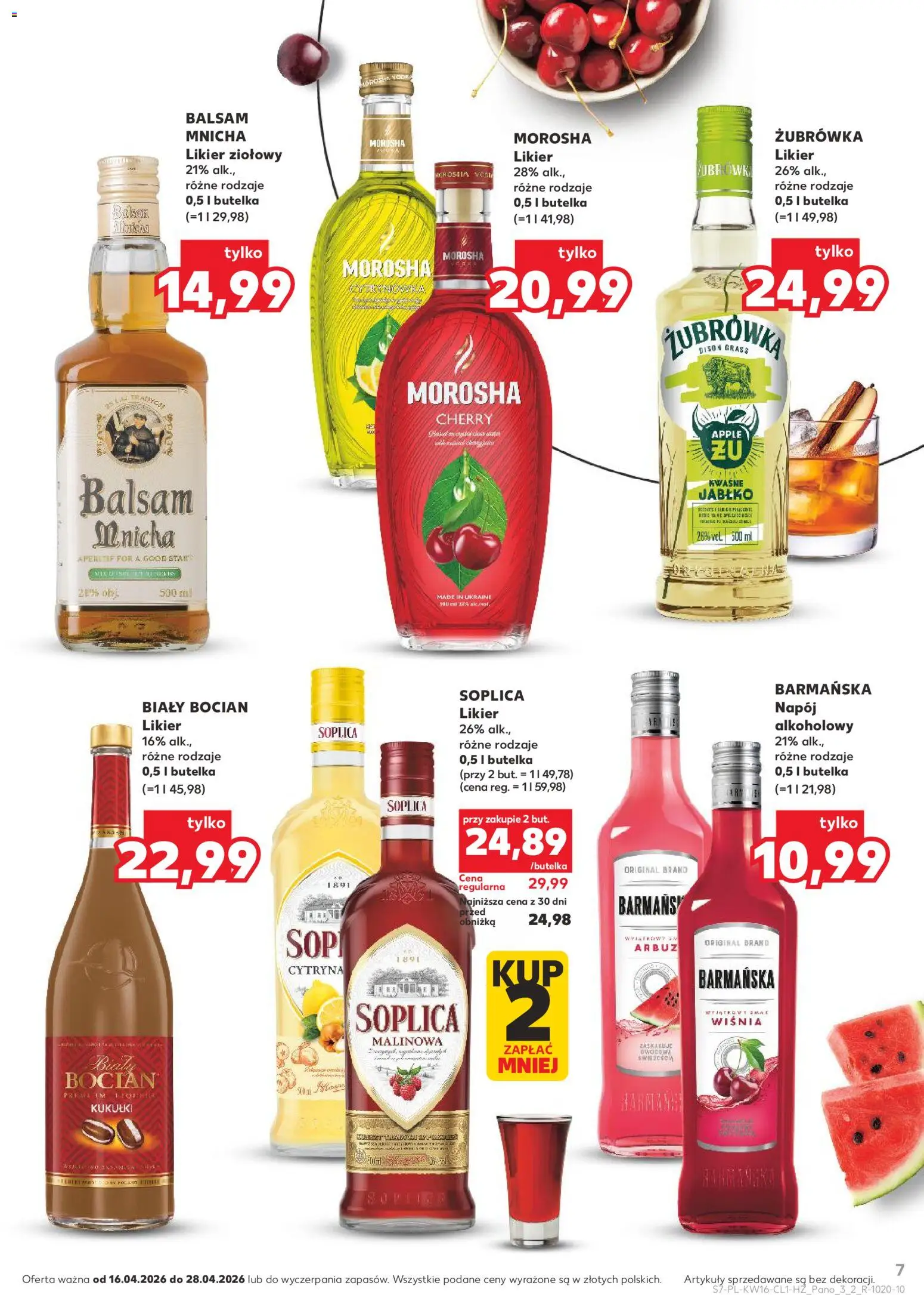Kaufland Polsko leták - Barek od 16.04.2026 | Strana: 7 | Produkty: Apple, Zubrowka