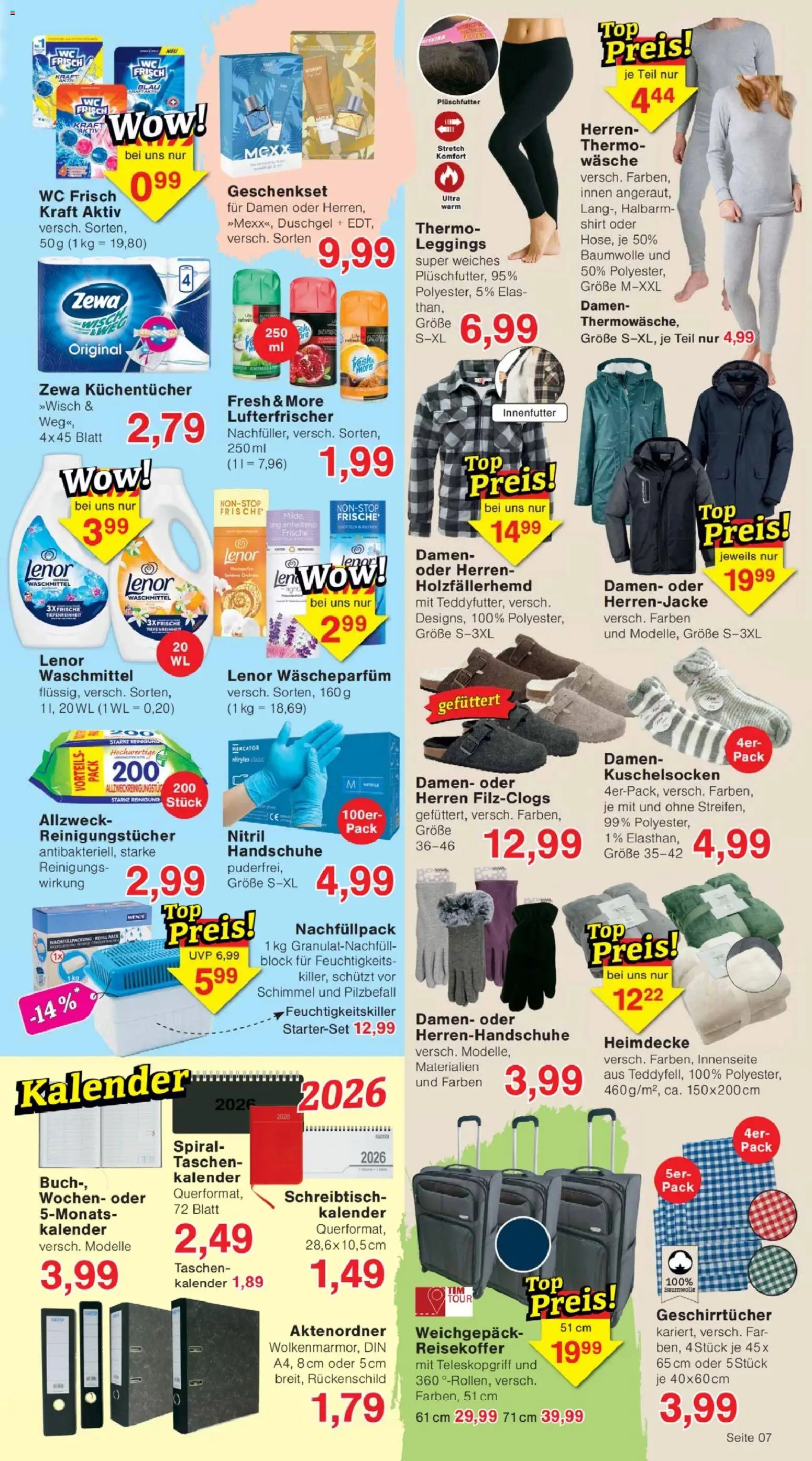 Jawoll Prospekt – gültig ab 29.12.2025 | Seite: 7 | Produkte: Shirt, Reinigungstücher, Wc frisch, Leggings