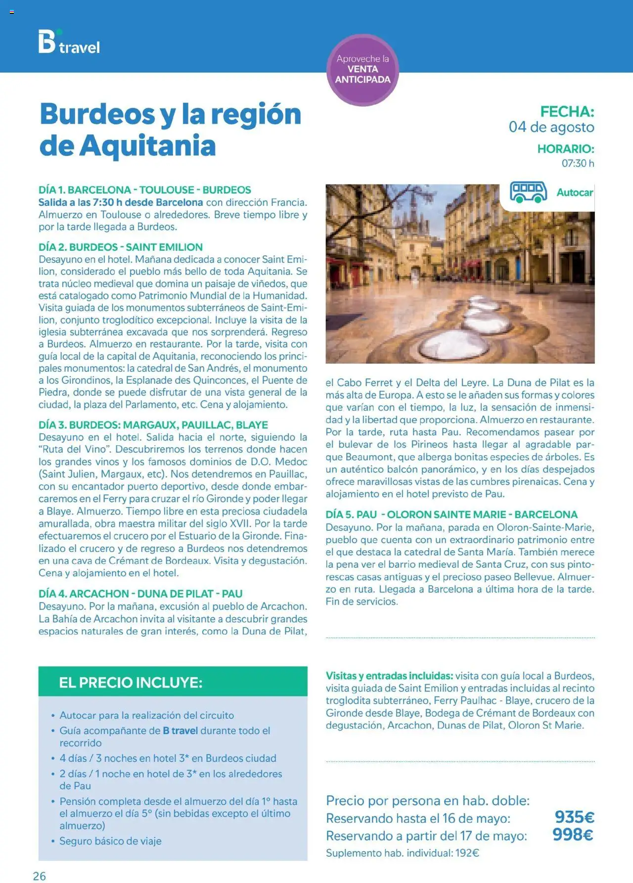 B the travel brand Viatges i Excursions │ válido desde el 01.05.2025 | Página: 26 | Productos: General