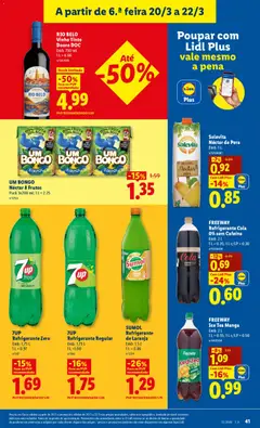 Pré-visualização 7UP Refrigerante Zero, Refrigerante Zero, Emb. 1,75 L, 1 L = 0.97 válido de 16.03.2026 | Página: 41