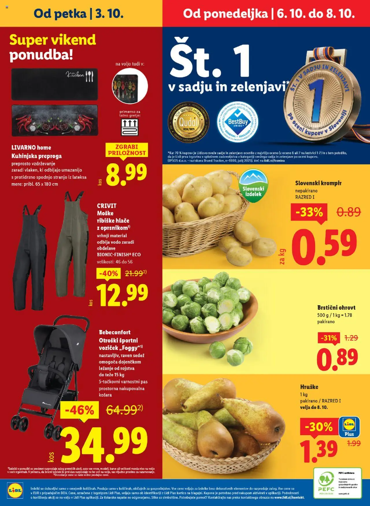 Novi Lidl katalog ponudbe – veljaven od 02.10.2025 | Stran: 66 | Izdelki: Preproga, Krompir, Sadje, Pas
