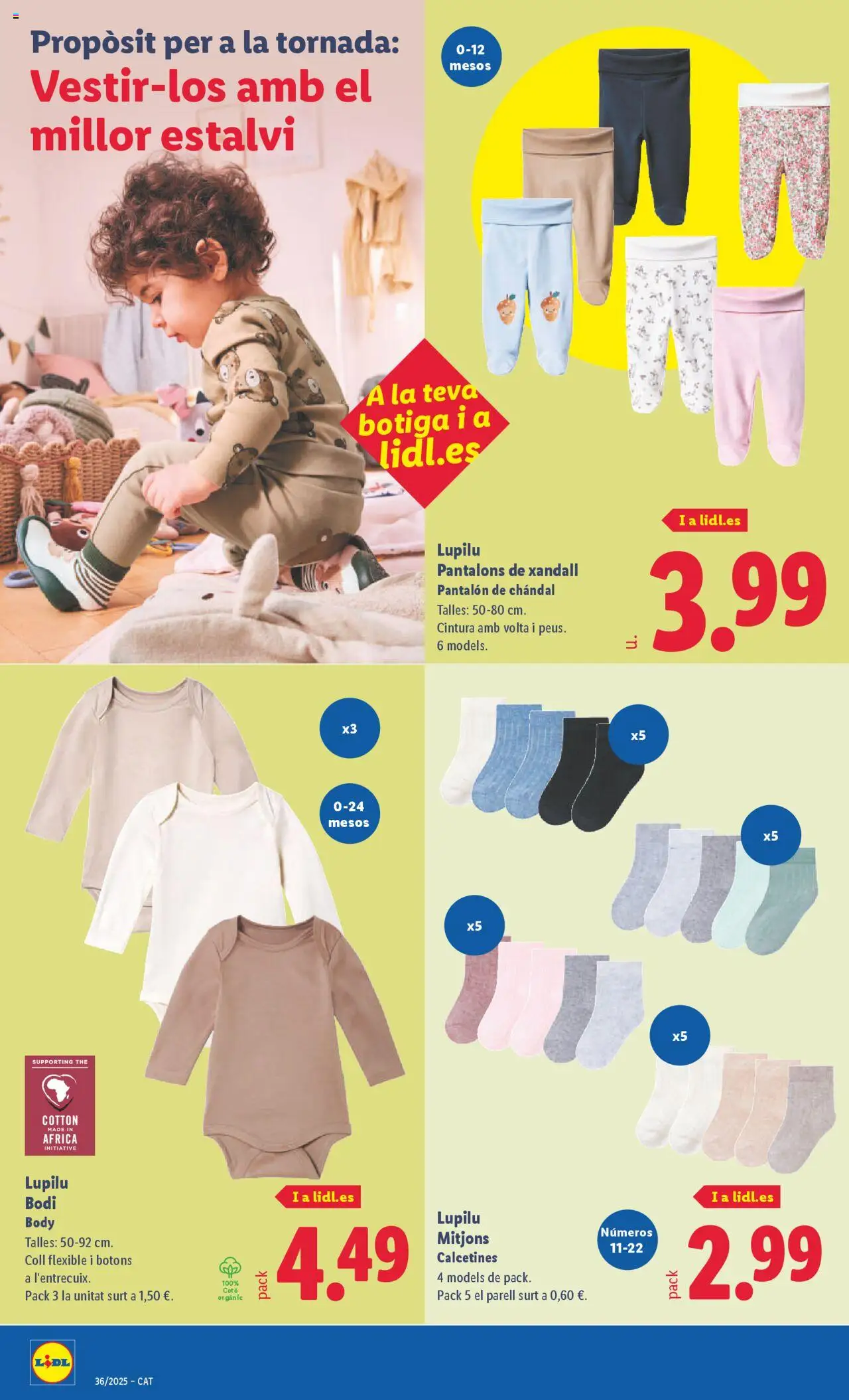 Lidl folleto de bazar │ válido desde el 01.09.2025 | Página: 10 | Productos: Pantalón de chándal, Body