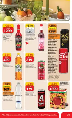Auchan akciós újság - amely érvényes a következő dátumtól: 12.03.2026 | Oldal: 39 | Termékek: Szörp, Málna, Gyömbér, Almalé