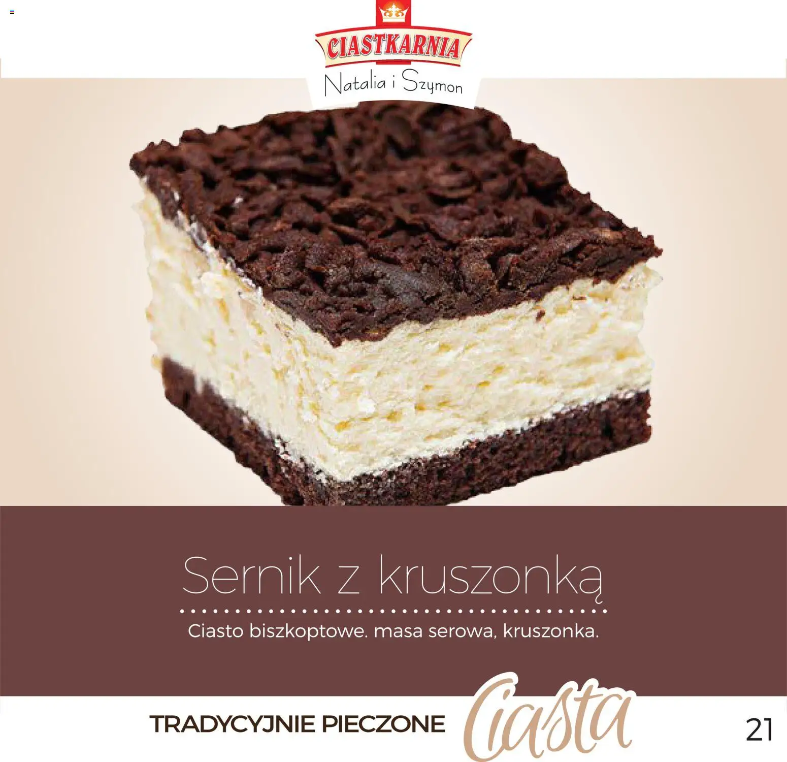 Topaz Gazetka - Ciasta  od 01.12.2025 | Strona: 21 | Produkty: Brzoskwinia, Ciasto