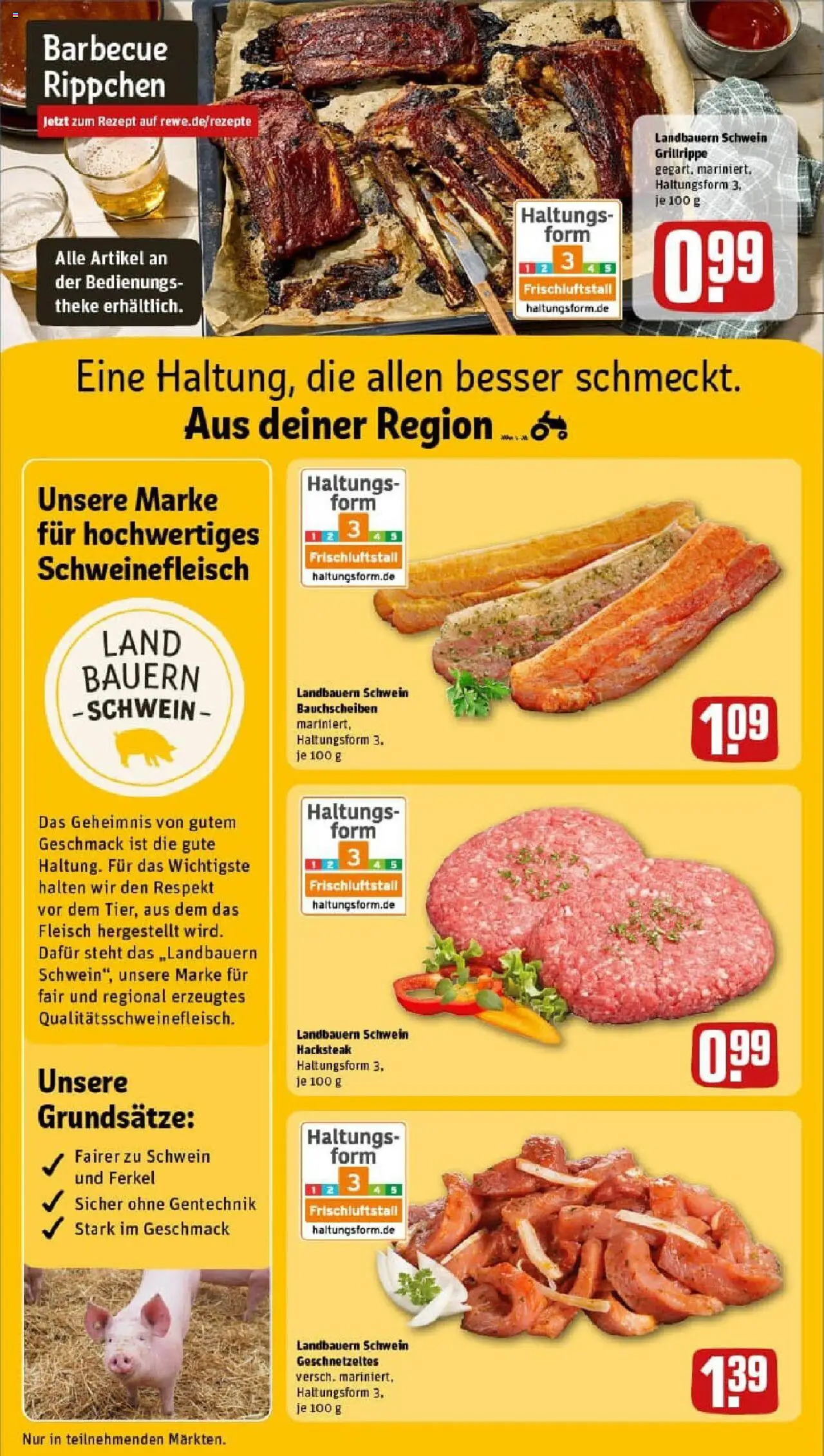 Rewe prospekt Lambsheim	 - gültig ab dem 27.07.2025 | Seite: 16 | Produkte: Theke, Schweinefleisch, Steak, Fleisch