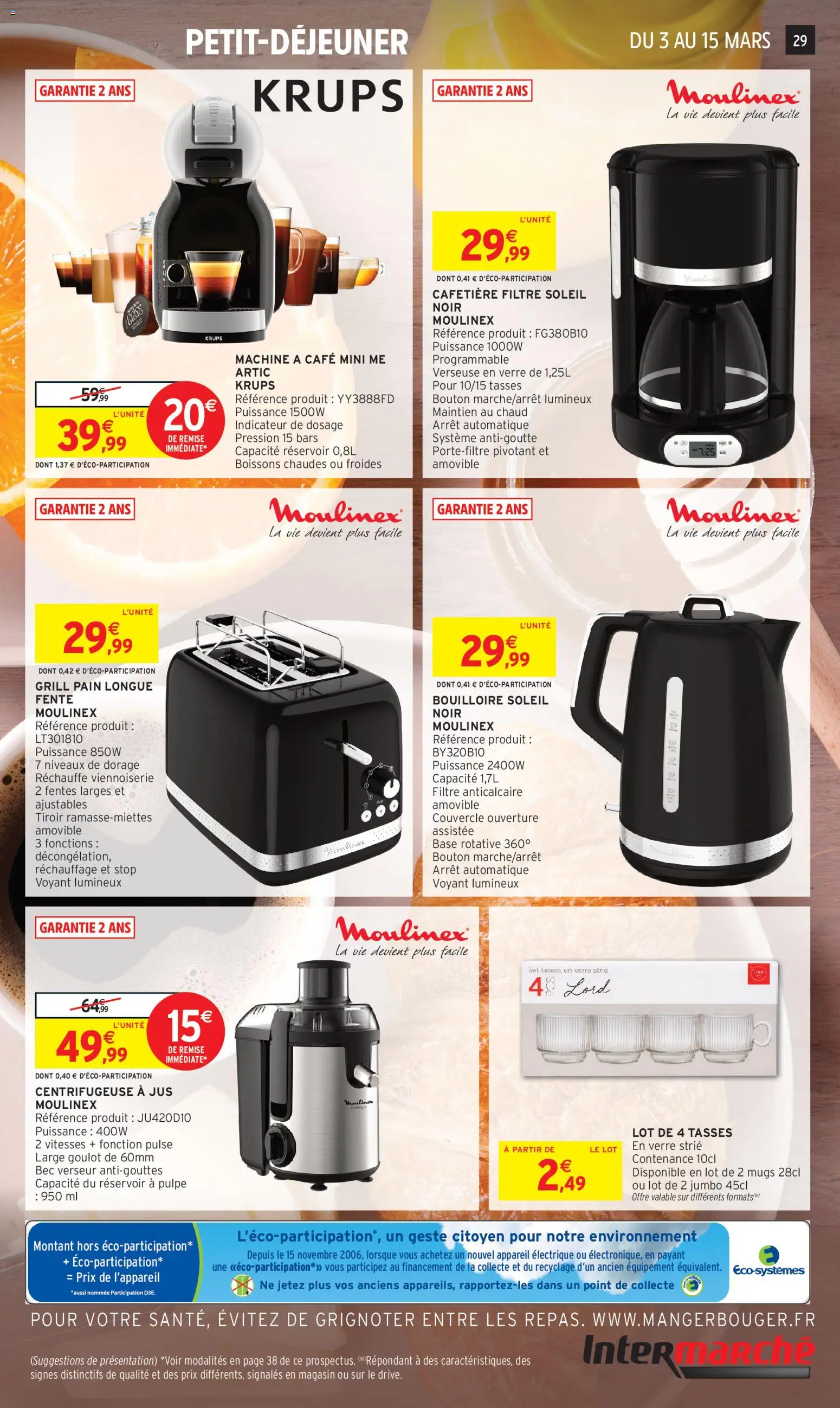 {H1} | Page: 29 | Produits: Mugs, Machine à café, Bouilloire, Centrifugeuse