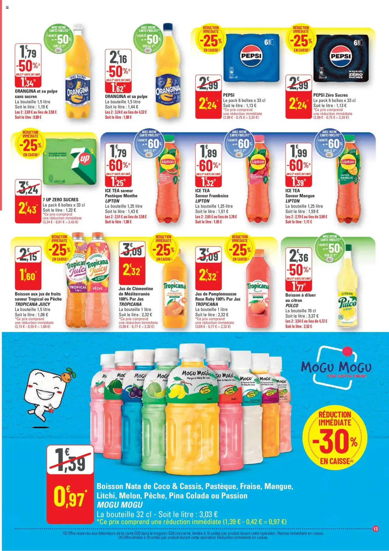  | Page: 14 | Produits: Citron vert, Framboise, Pamplemousse, Jus