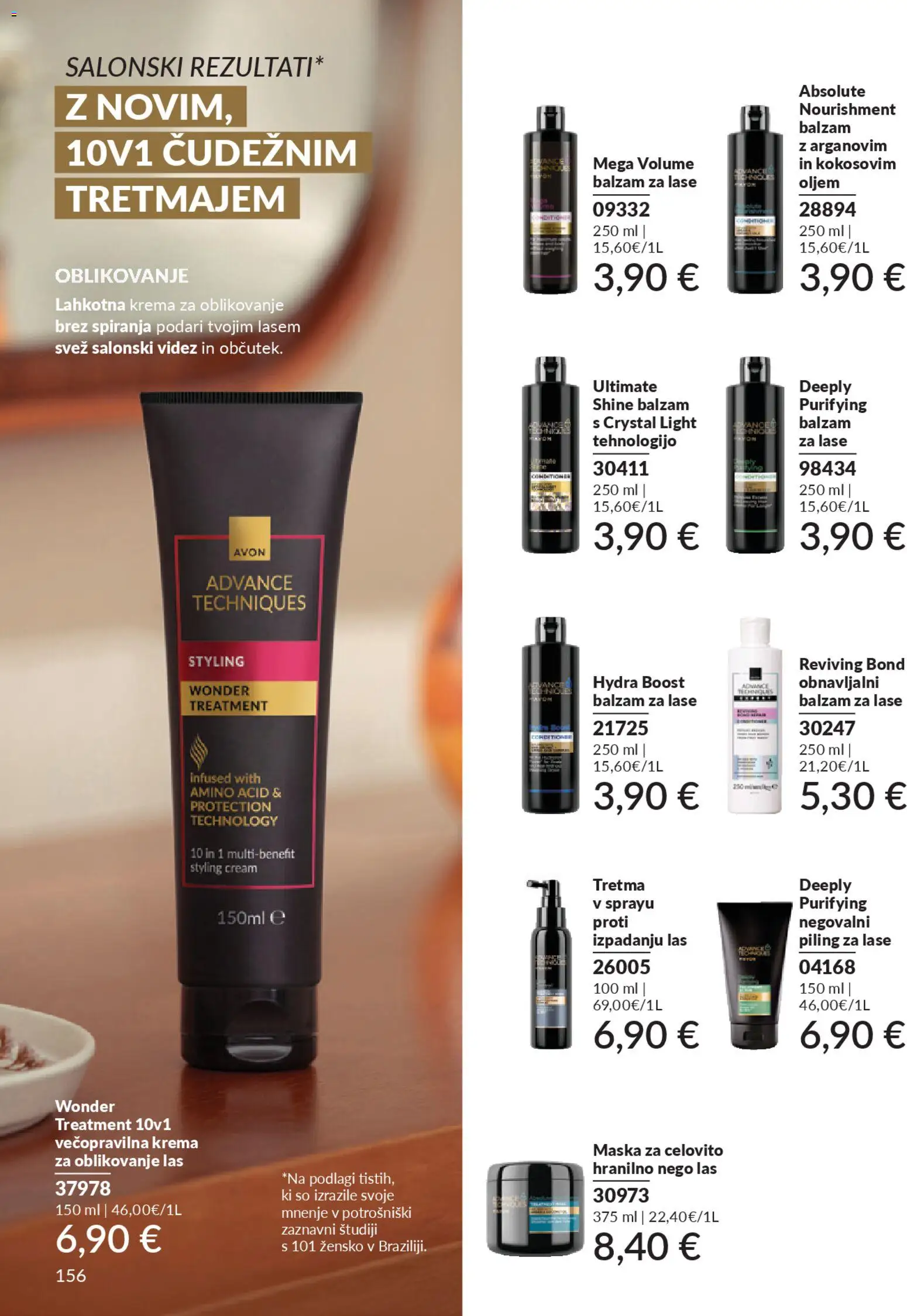 Novi Avon katalog ponudbe – veljaven od 29.12.2025 | Stran: 156 | Izdelki: Balzam za lase, Krema, Maska, Piling