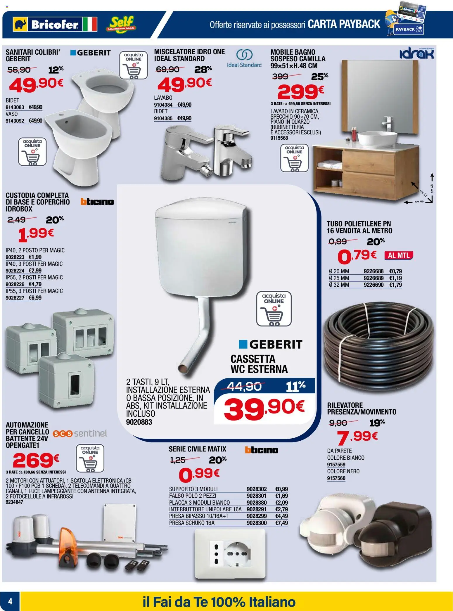 Volantino Self del 05.03.2026 | Pagina: 4 | Prodotti: Mobile, Scatola, Bagno, Specchio