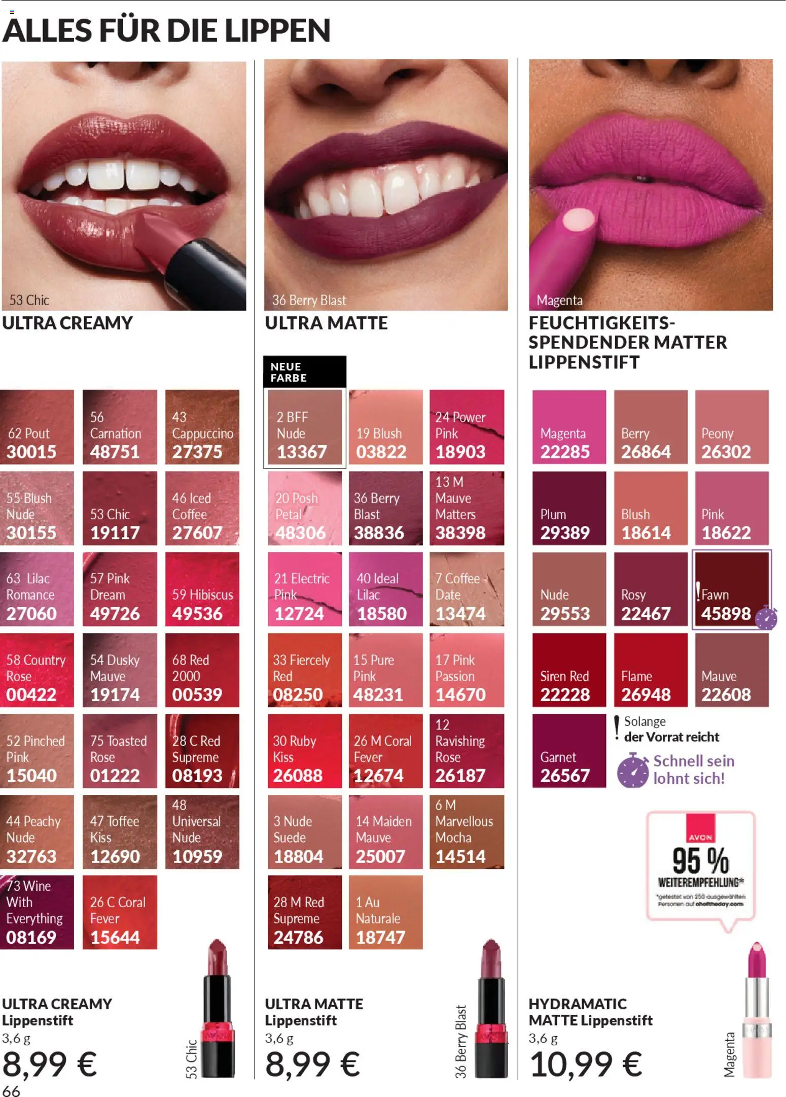 Avon - Black Friday – gültig ab 01.11.2025 | Seite: 68 | Produkte: Coral, Lippenstift, Blush