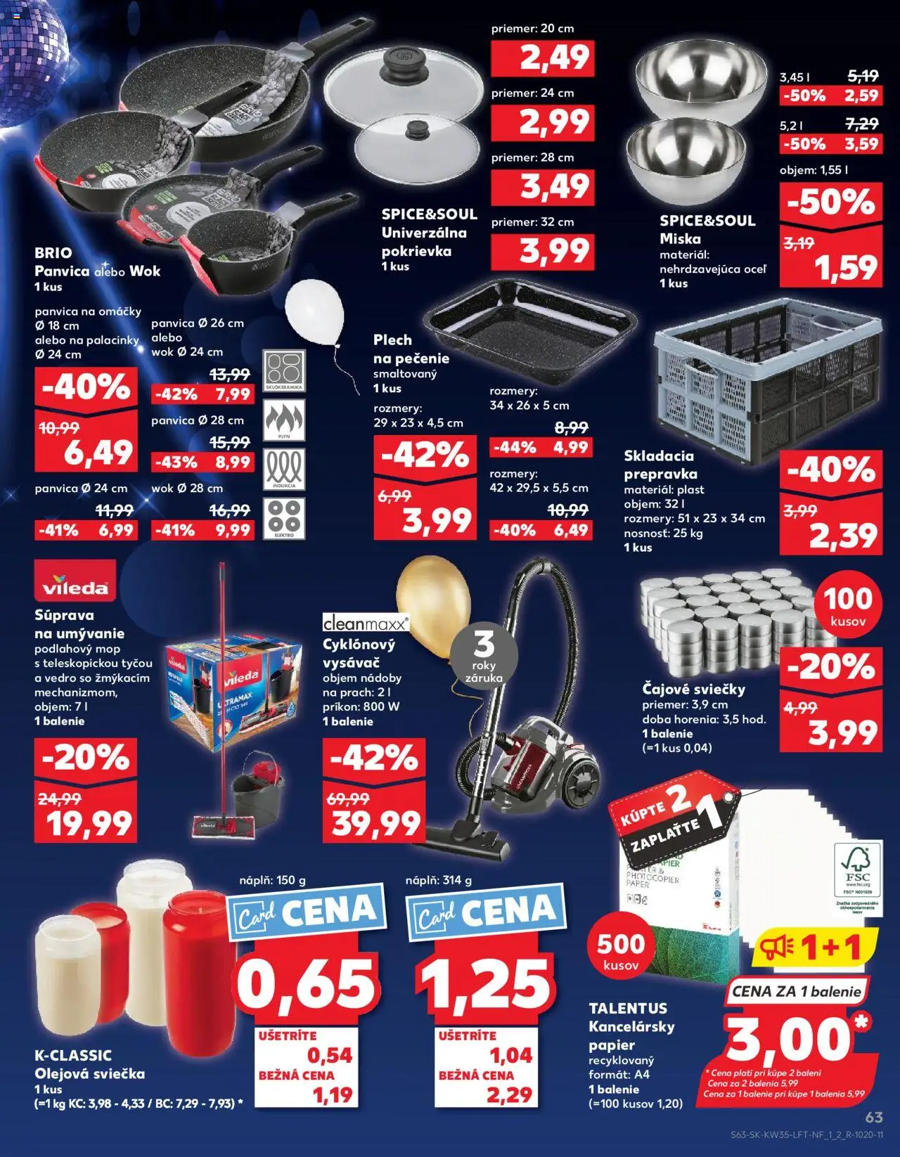 Kaufland SK akciós ujság - amely érvényes a következő dátumtól: 28.08.2025 | Oldal: 63 | Termékek: Só, Vileda